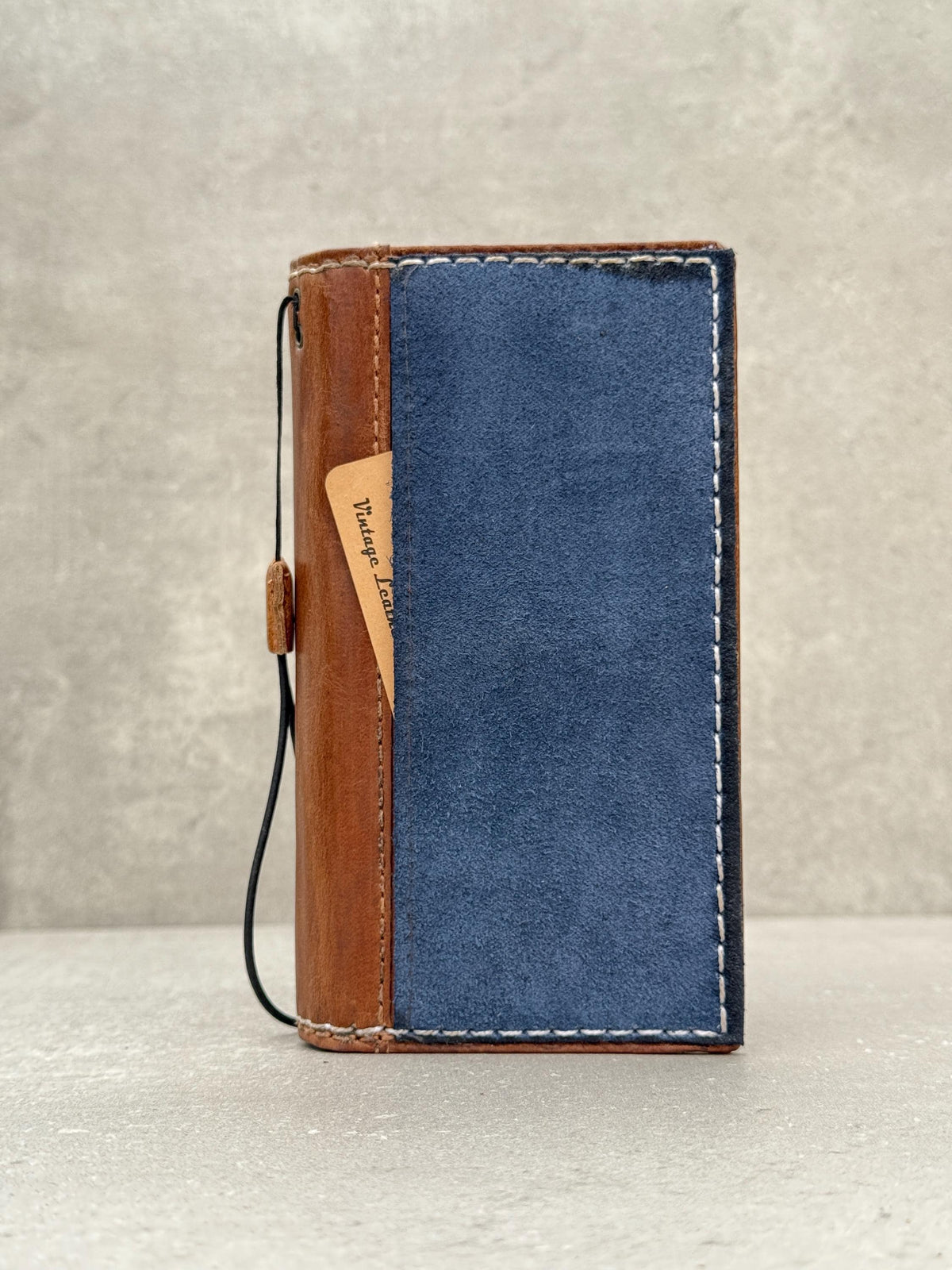 Genuine Leather Wallet Case for Google Pixel: Vintage Art Design