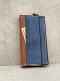 Handmade Leather Wallet Case for Galaxy: Book Design with Card Slots