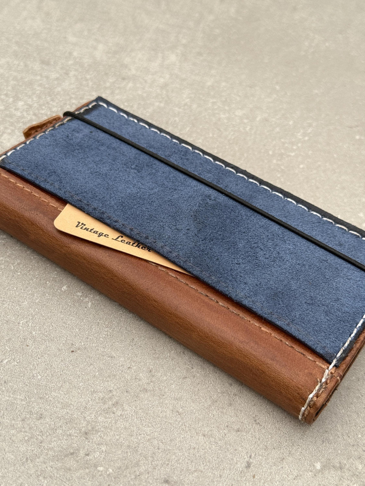 Handmade Leather Wallet Case for Galaxy: Book Design with Card Slots