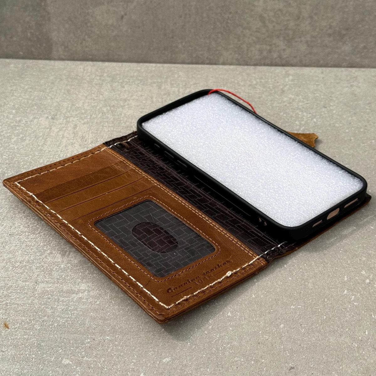 Genuine Leather fo OnePlus Open Case Wallet Handmade Wireless Luxury
