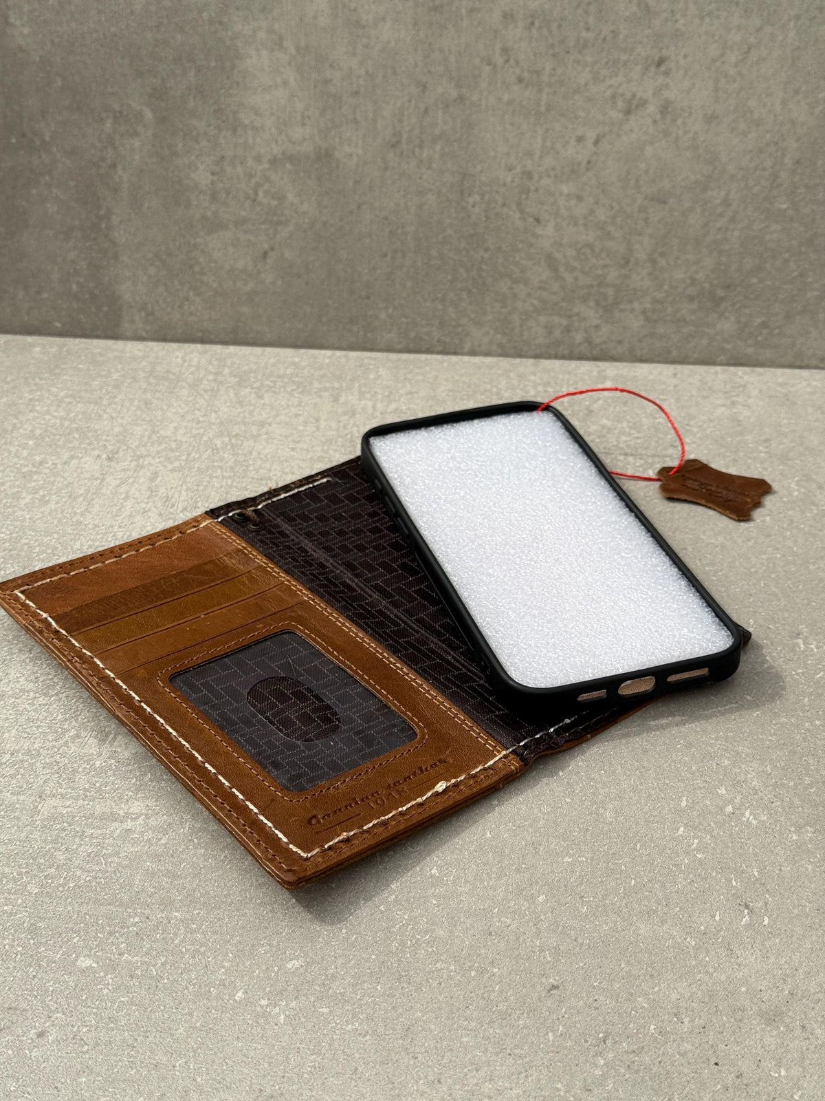 Handmade Genuine Leather Wallet Case: Samsung Galaxy, Card Slots