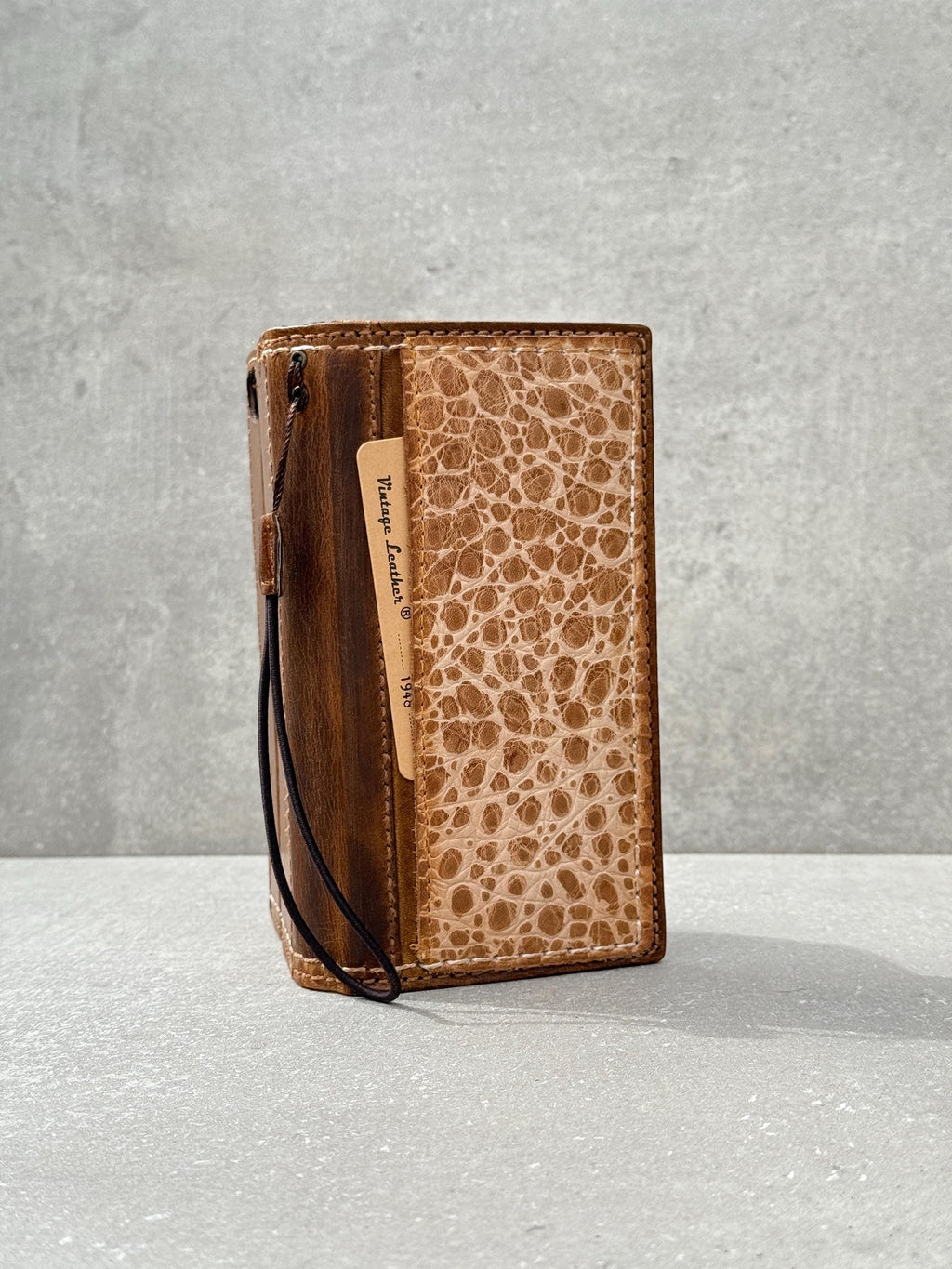 Hand Sewn Leather iPhone Wallet Case: Card Slots Cover