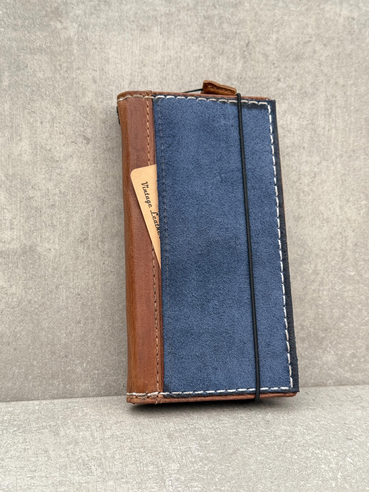Genuine Leather Wallet Case for Google Pixel: Vintage Art Design