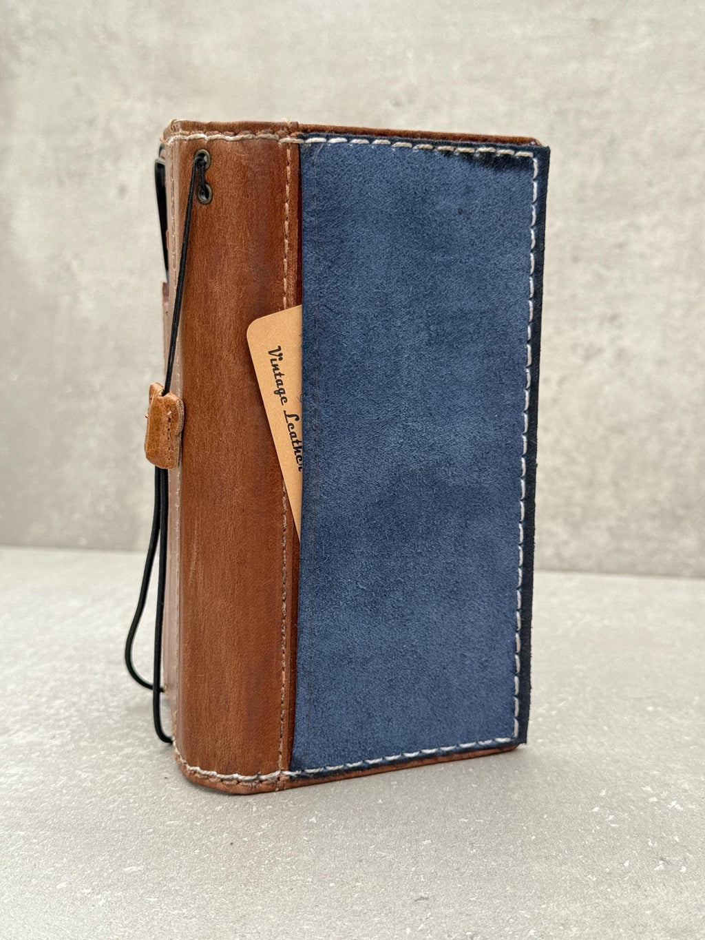 Genuine Leather Wallet Case for Google Pixel: Vintage Art Design