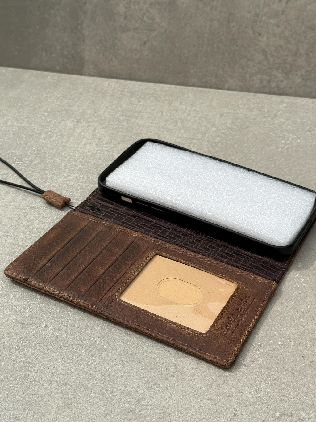 Vintage Book Style Leather iPhone Wallet Case with Card Slots