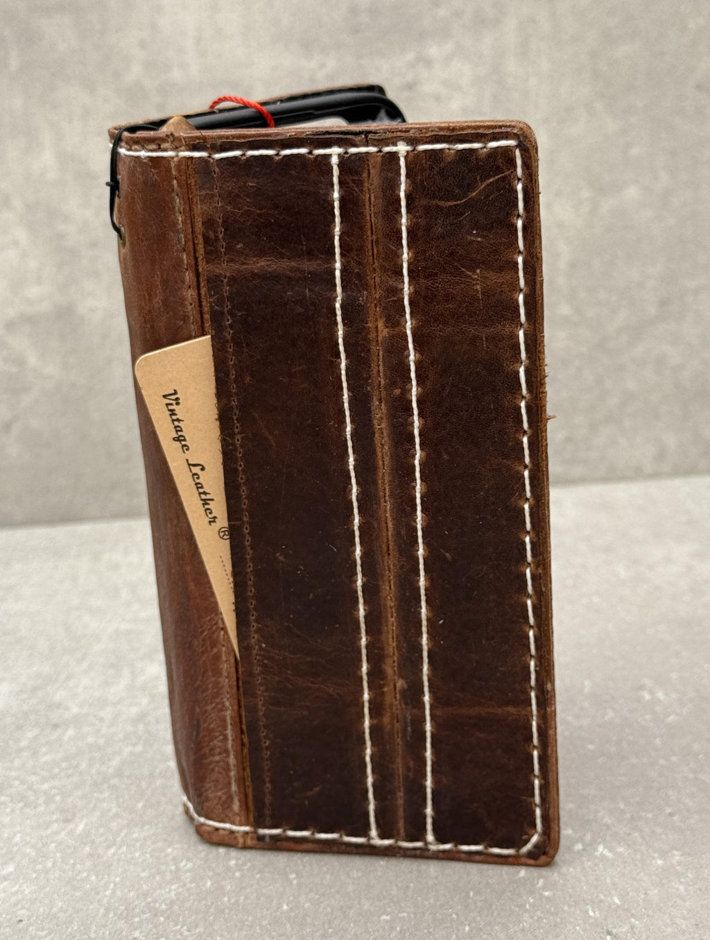 Handmade Leather Wallet Case for Galaxy Z Fold 2/3/4/5/6/7 - Book Style Cover
