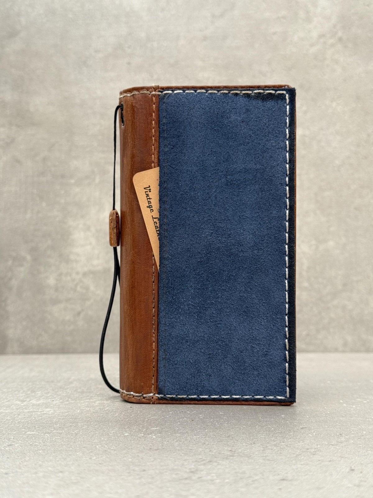 Handmade Leather Wallet Case for Galaxy Z Fold: Art Book Cover
