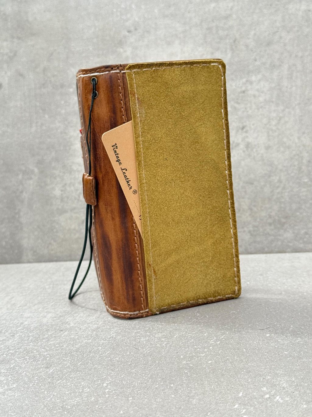 Handmade Leather Wallet Case: Samsung Galaxy, Card Slots, Book Design