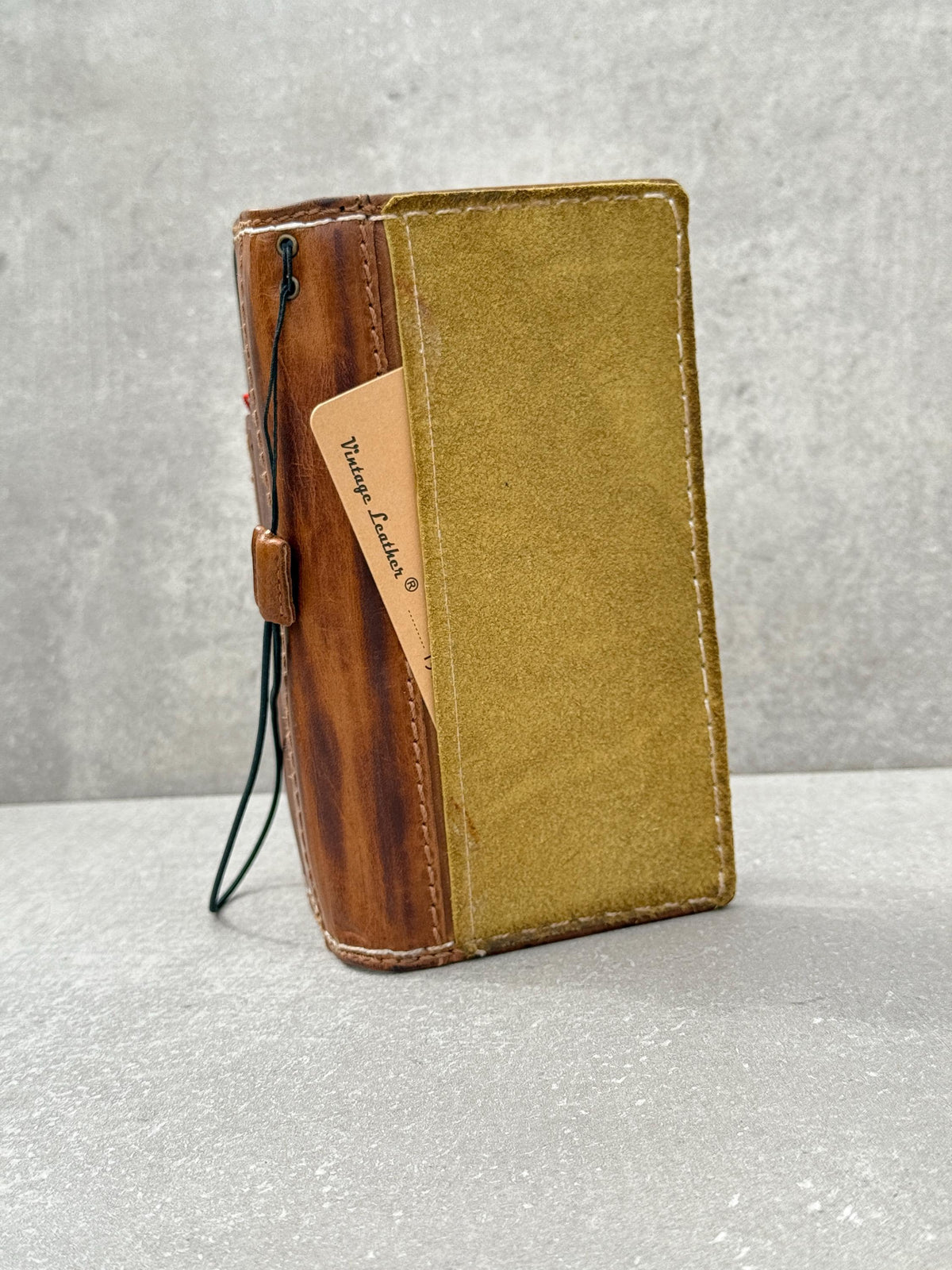 Handmade Leather Wallet Case: Samsung Galaxy, Card Slots, Book Design