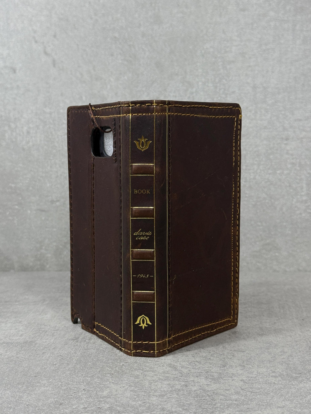 Leather iPhone Wallet Case: Handmade Book Style Cover