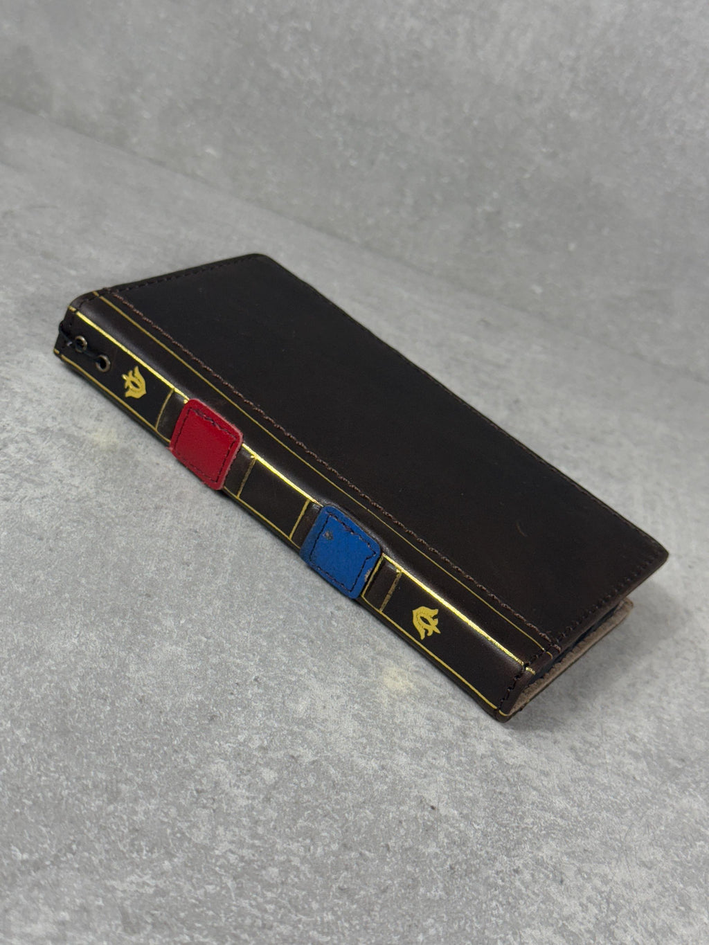 Vintage Book Style Leather iPhone Wallet Case