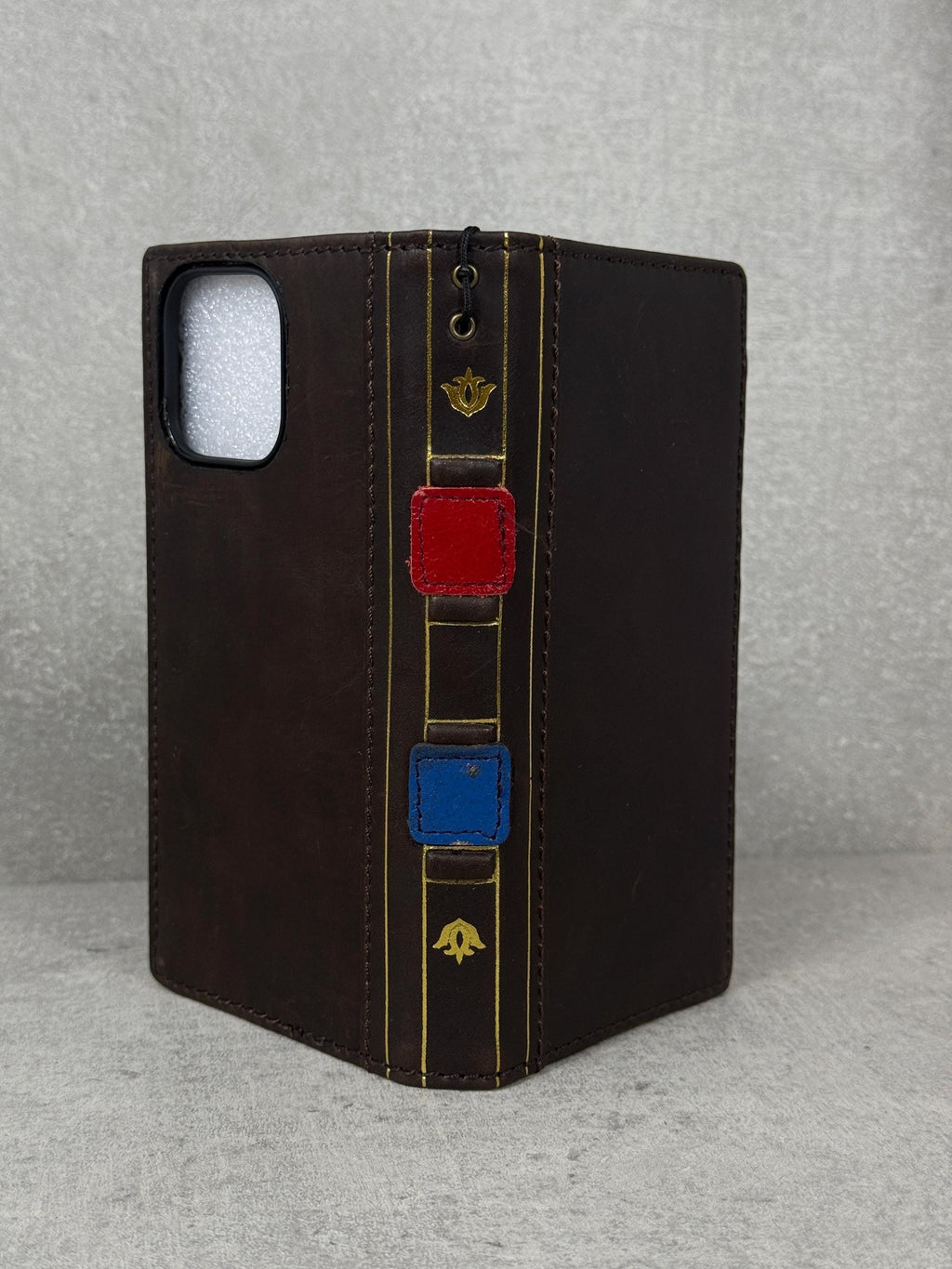 Vintage Book Style Leather iPhone Wallet Case