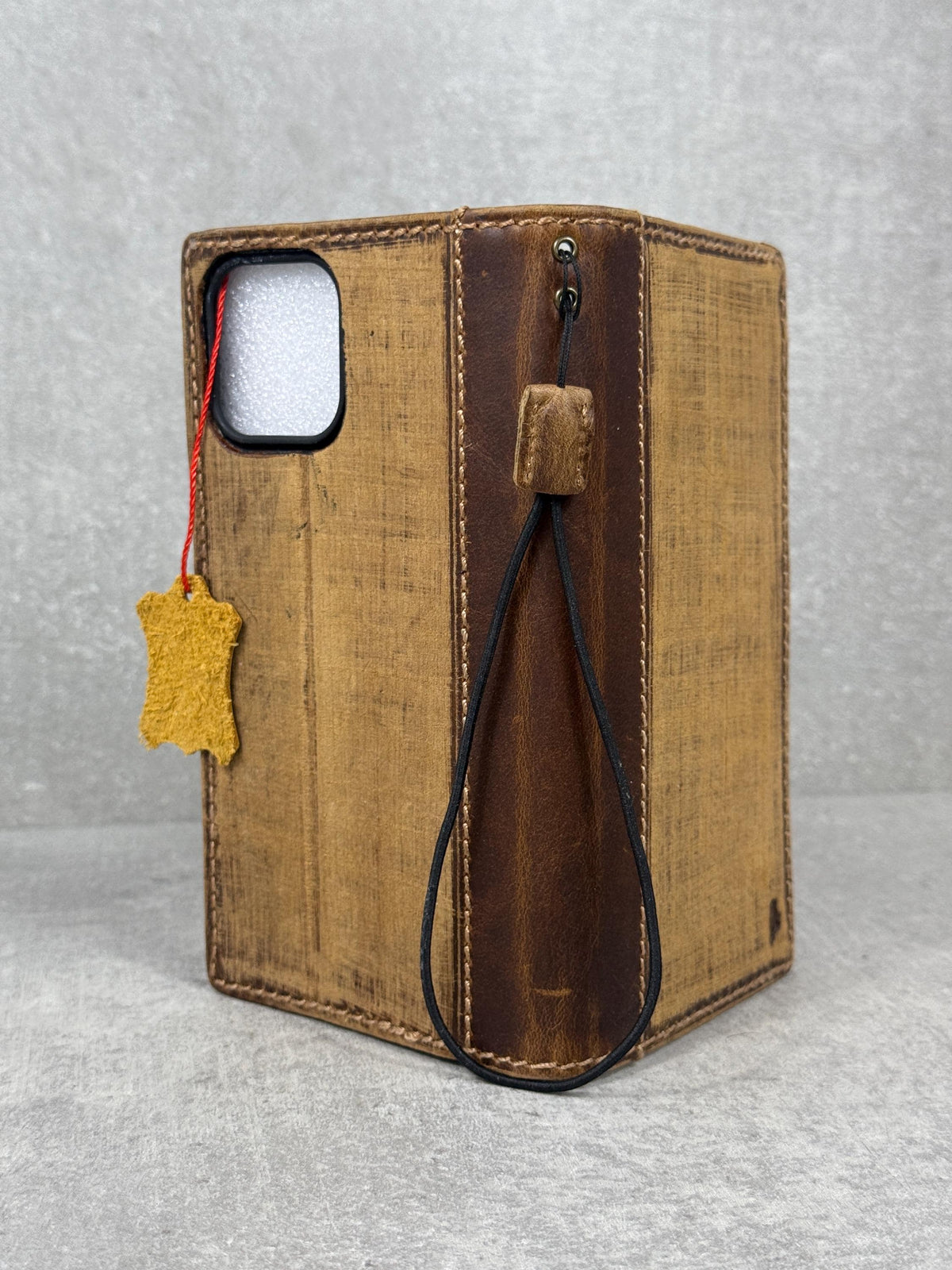 Vintage Style Leather iPhone Wallet Case with Card Slots