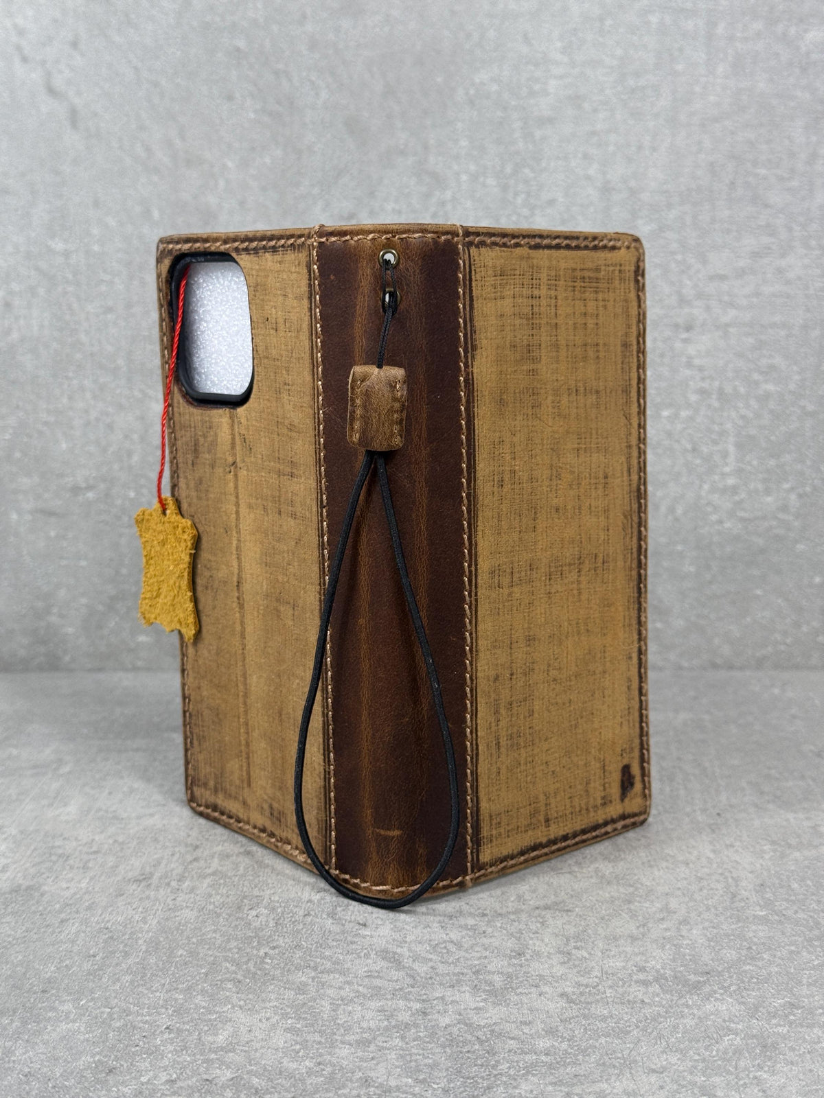 Vintage Style Leather iPhone Wallet Case with Card Slots