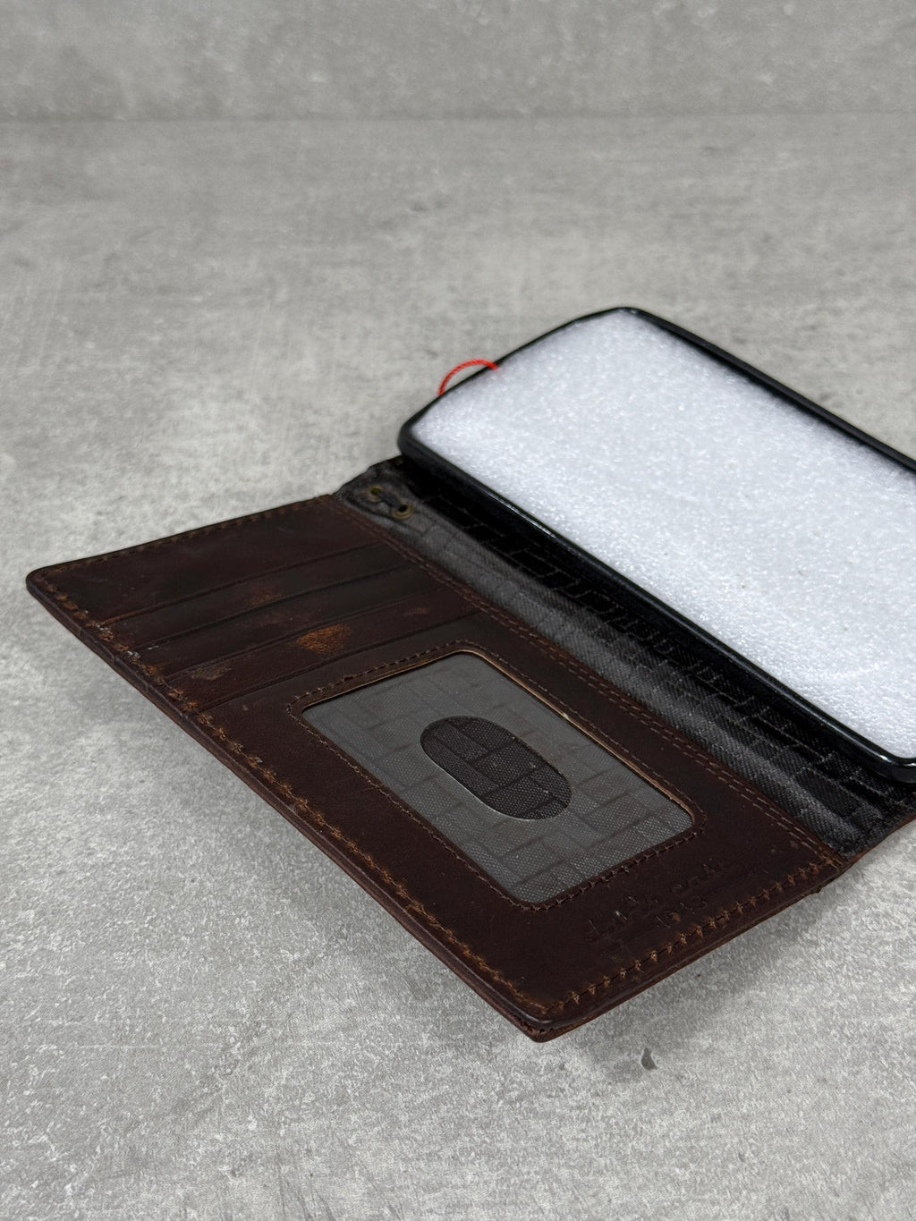 Vintage Style Leather iPhone Wallet Case with Card Slots