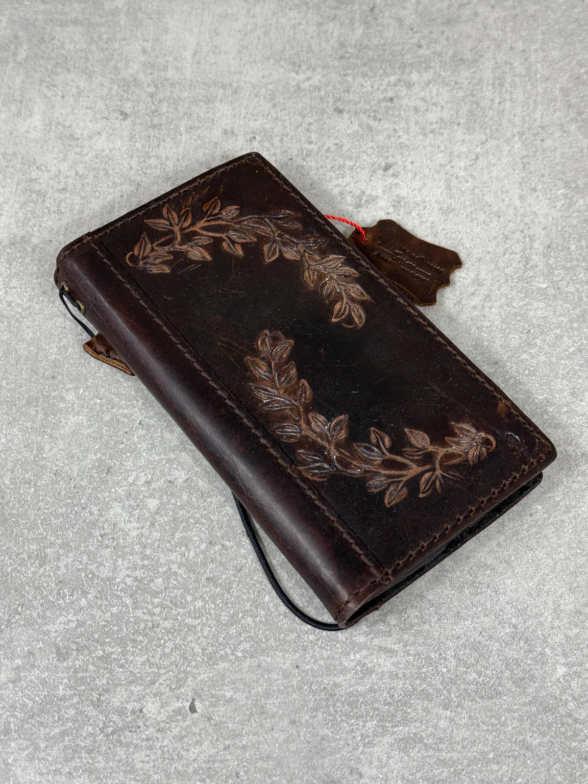 Vintage Style Leather iPhone Wallet Case with Card Slots