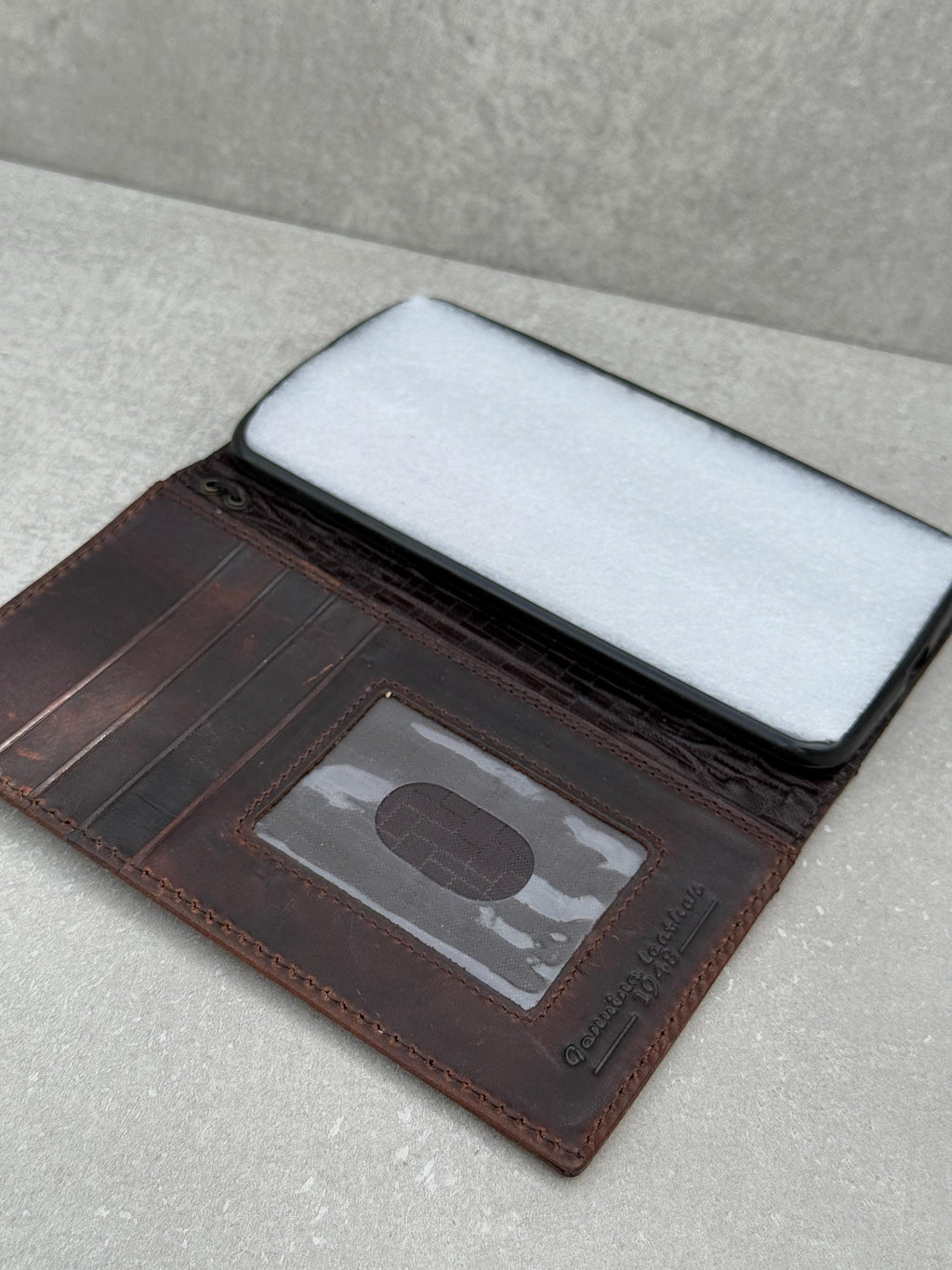 Vintage Book Style Leather iPhone Wallet Case with Card Slots