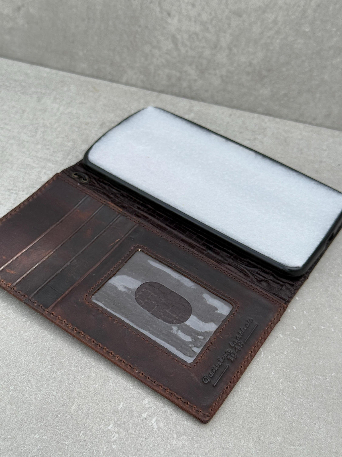 Vintage Book Style Leather iPhone Wallet Case with Card Slots