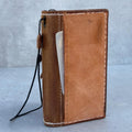 Genuine Leather iPhone Wallet Case: Vintage Book Style, Credit Card Slots