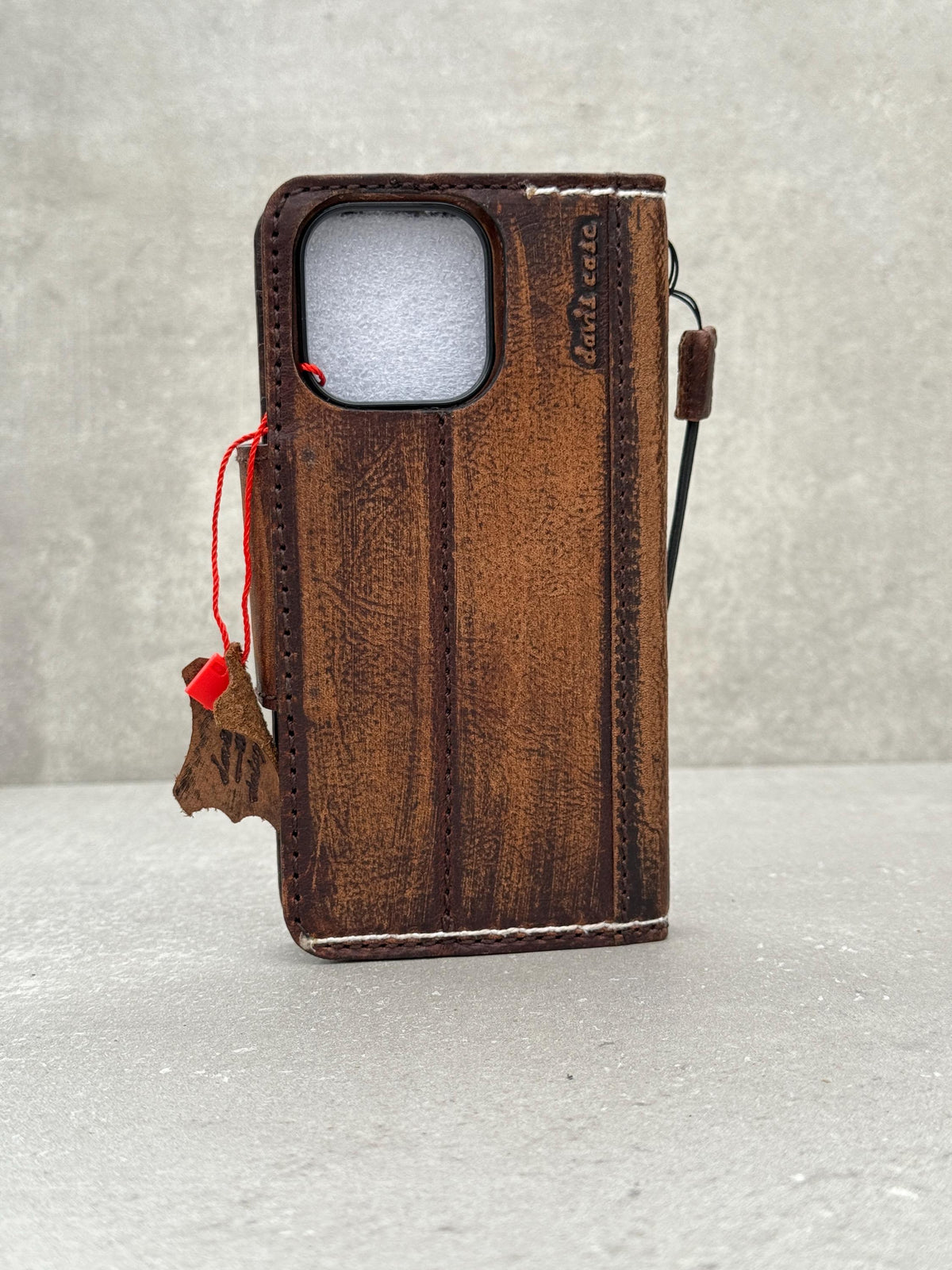 Handmade Leather Wallet Case for Google Pixel: Vintage Card Slots