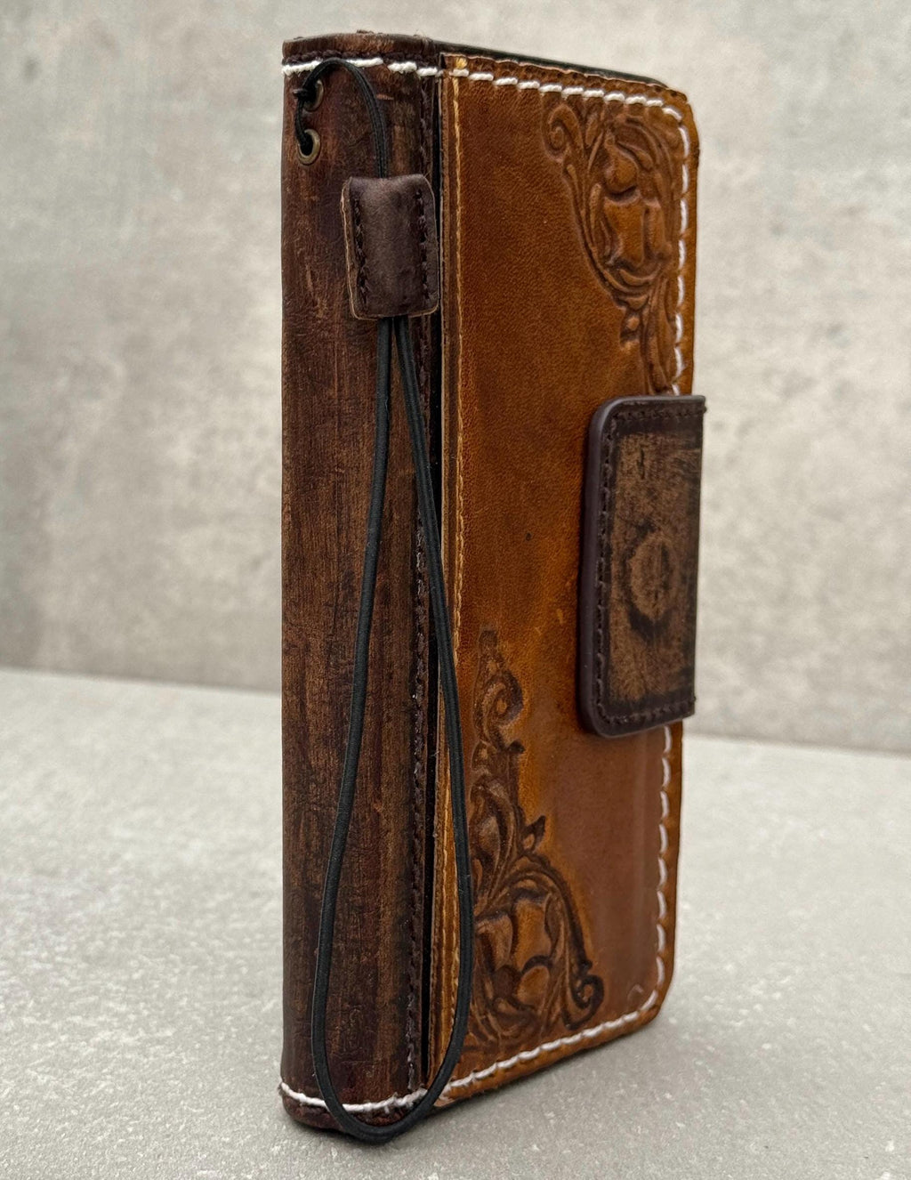 Handmade Leather Wallet Case for Google Pixel: Vintage Card Slots Cover