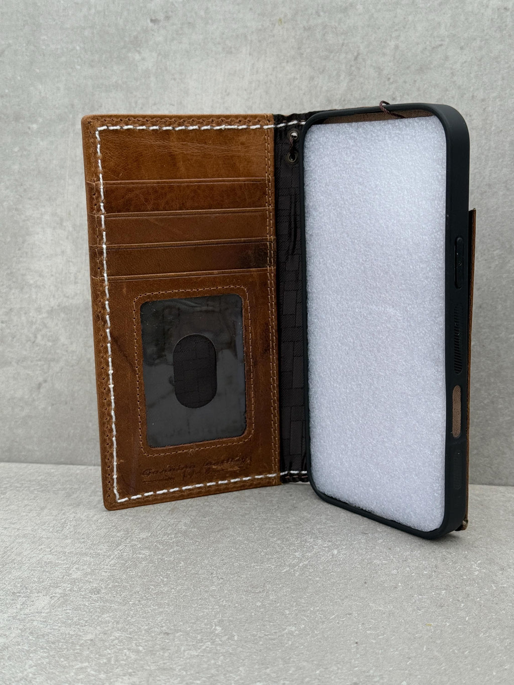 Handmade Leather Wallet Case for Google Pixel: Vintage Card Slots Cover