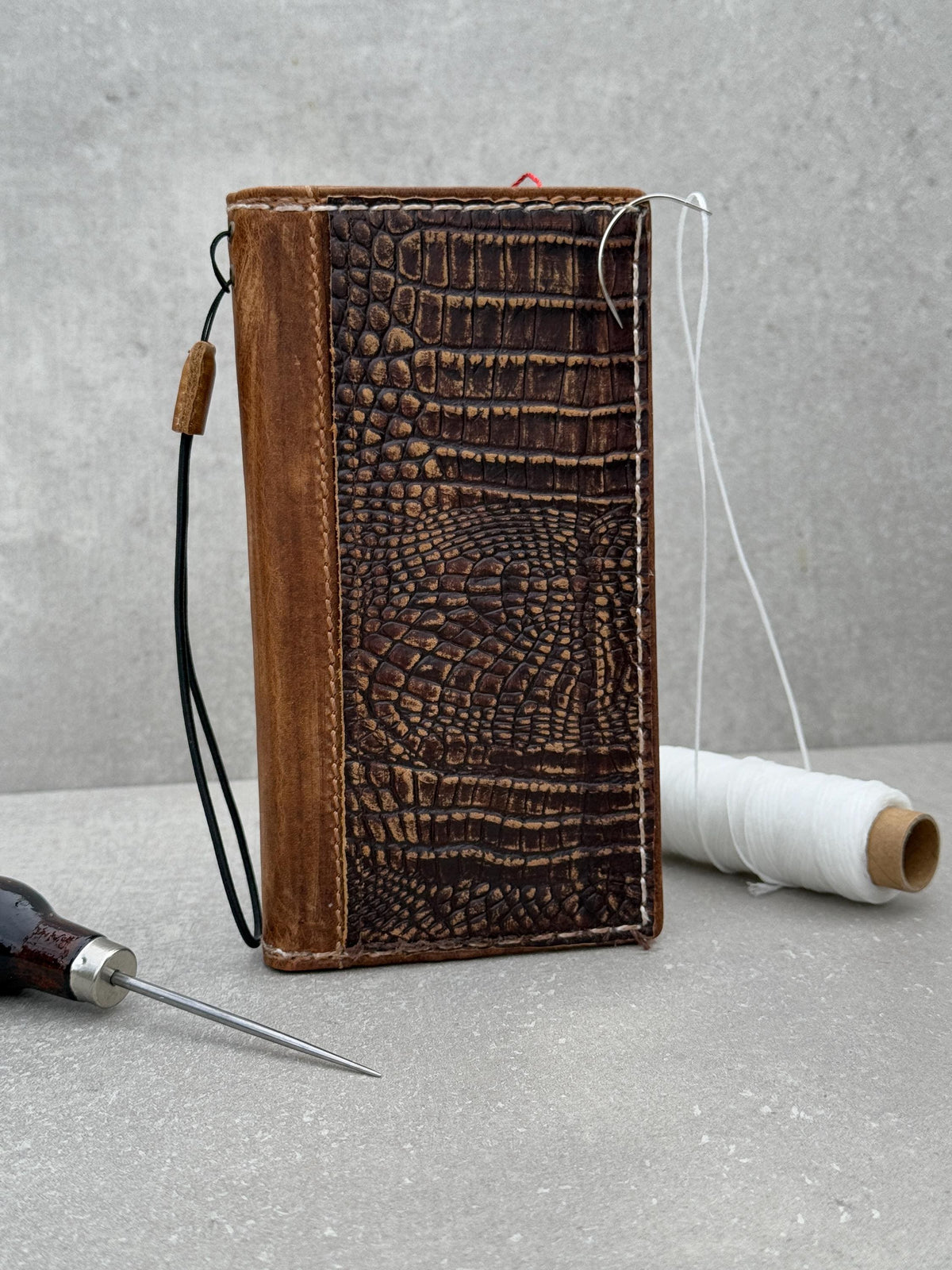 Handmade Leather Wallet Case for Google Pixel: Vintage Card Slots Cover