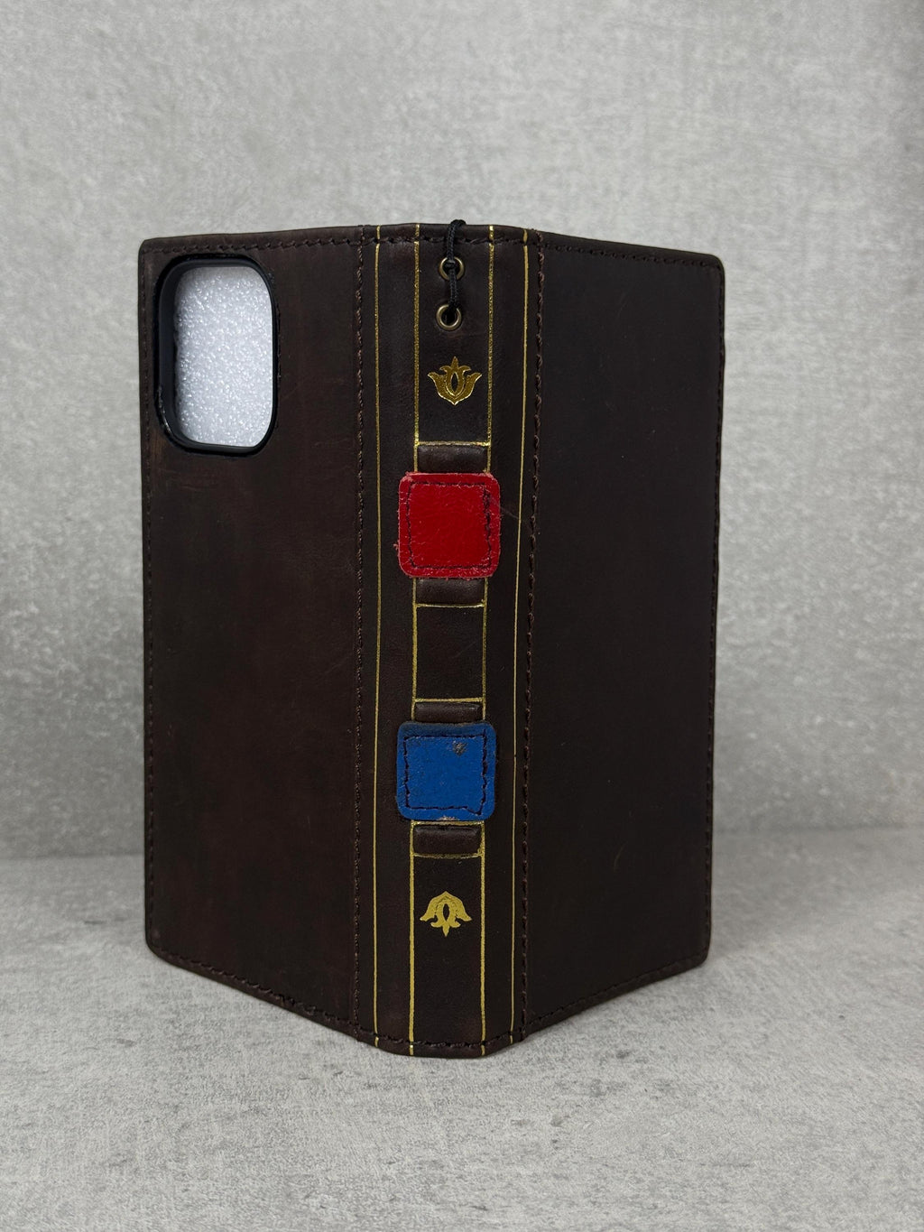 Genuine Leather Wallet Case for Google Pixel: Vintage Book Design