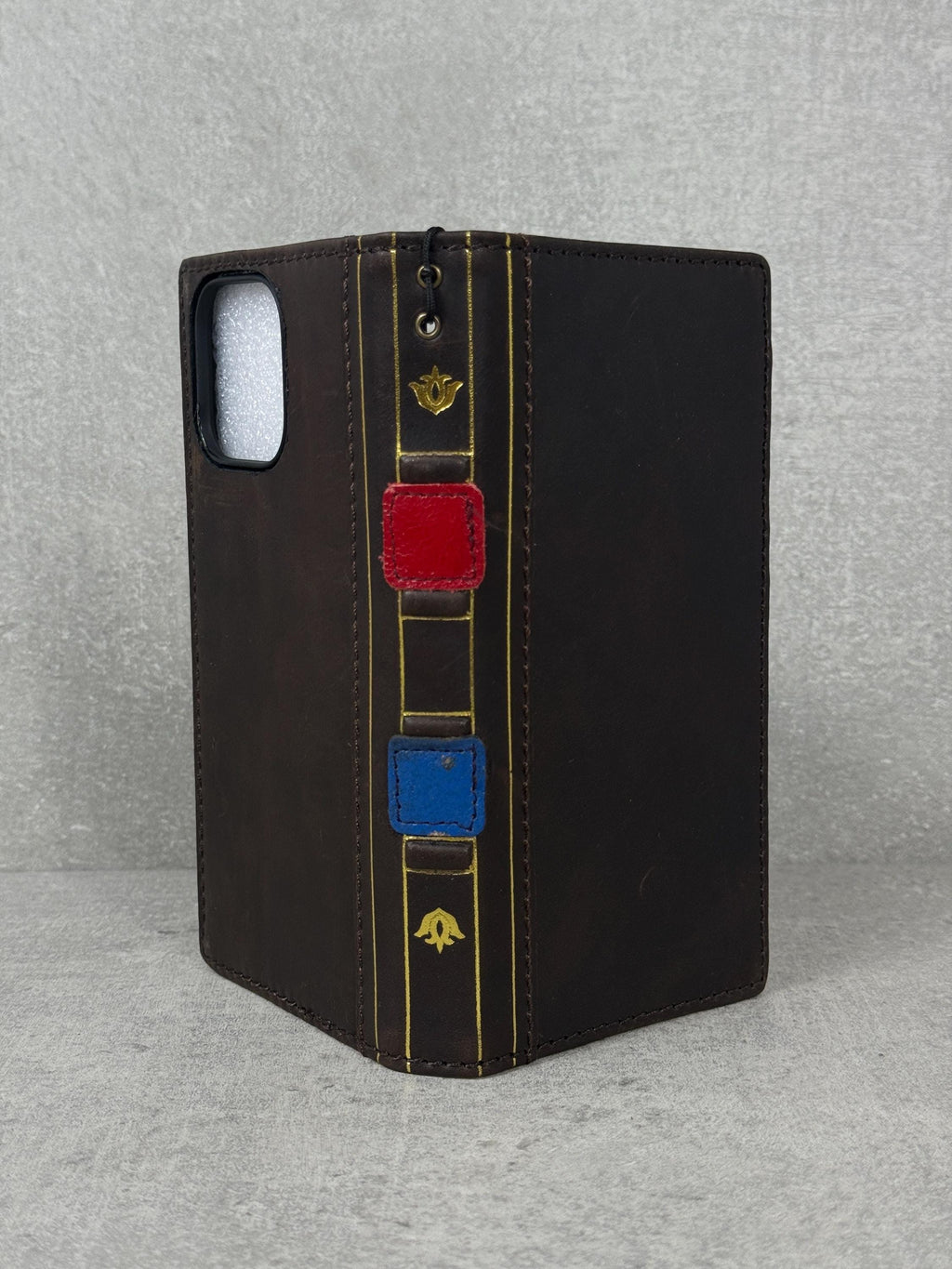 Handmade Leather Wallet Case: Galaxy S21 S22 S23 S24 S25, Book Design