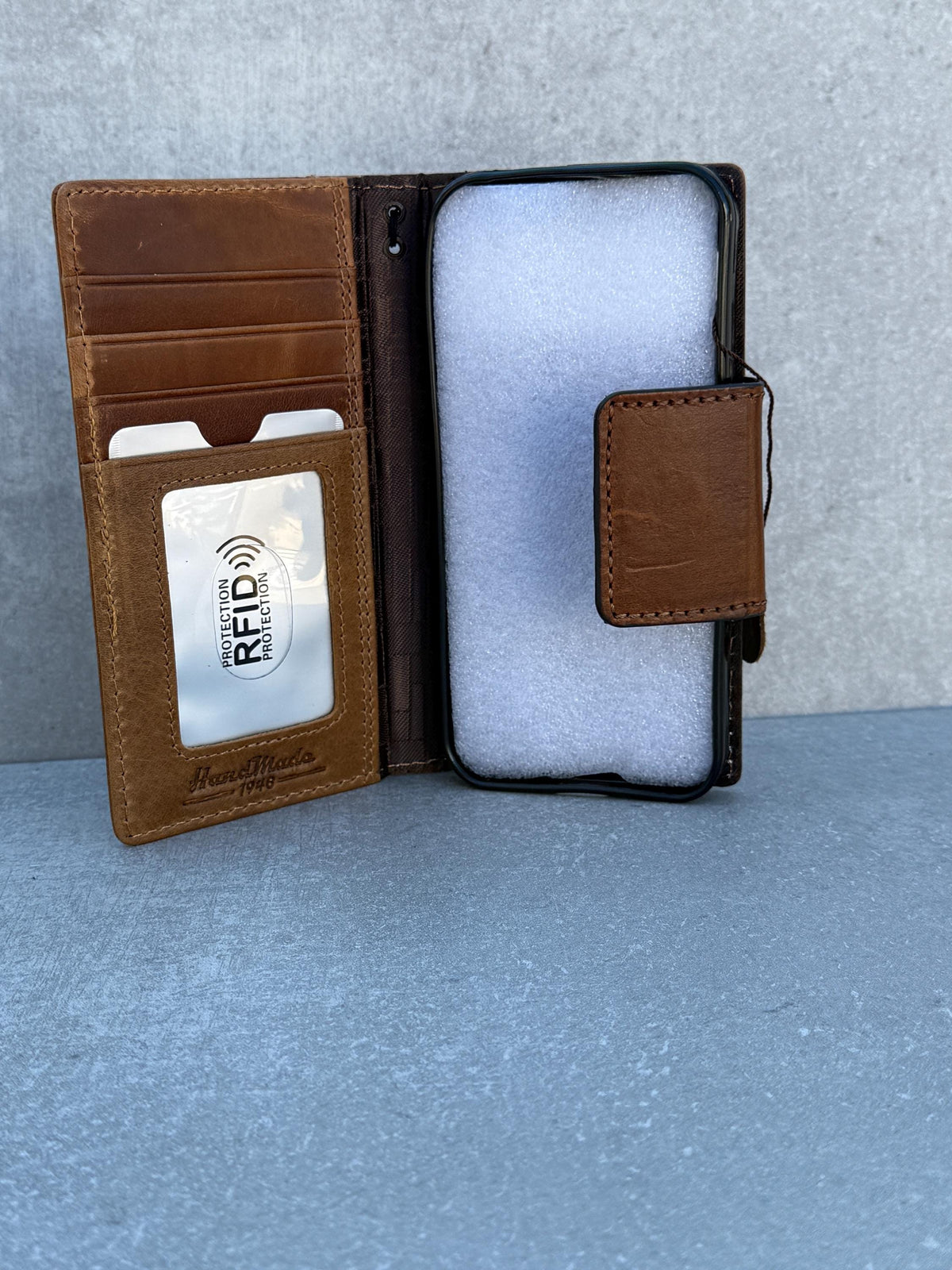 Handmade Leather Book Wallet Case for Galaxy S21 S22 S23 S24 S25 Ultra