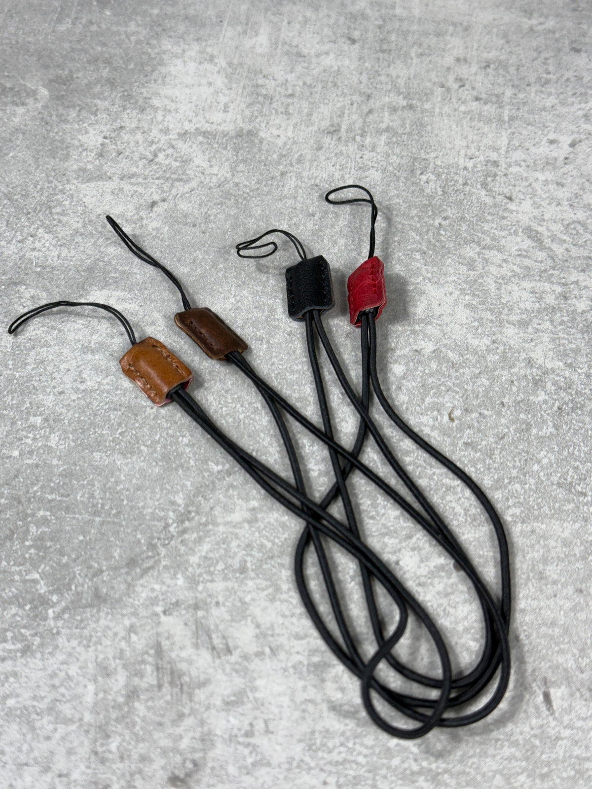 Handmade Leather Mini Elastic Wrist Strap - Secure Grip, 3-Piece Set