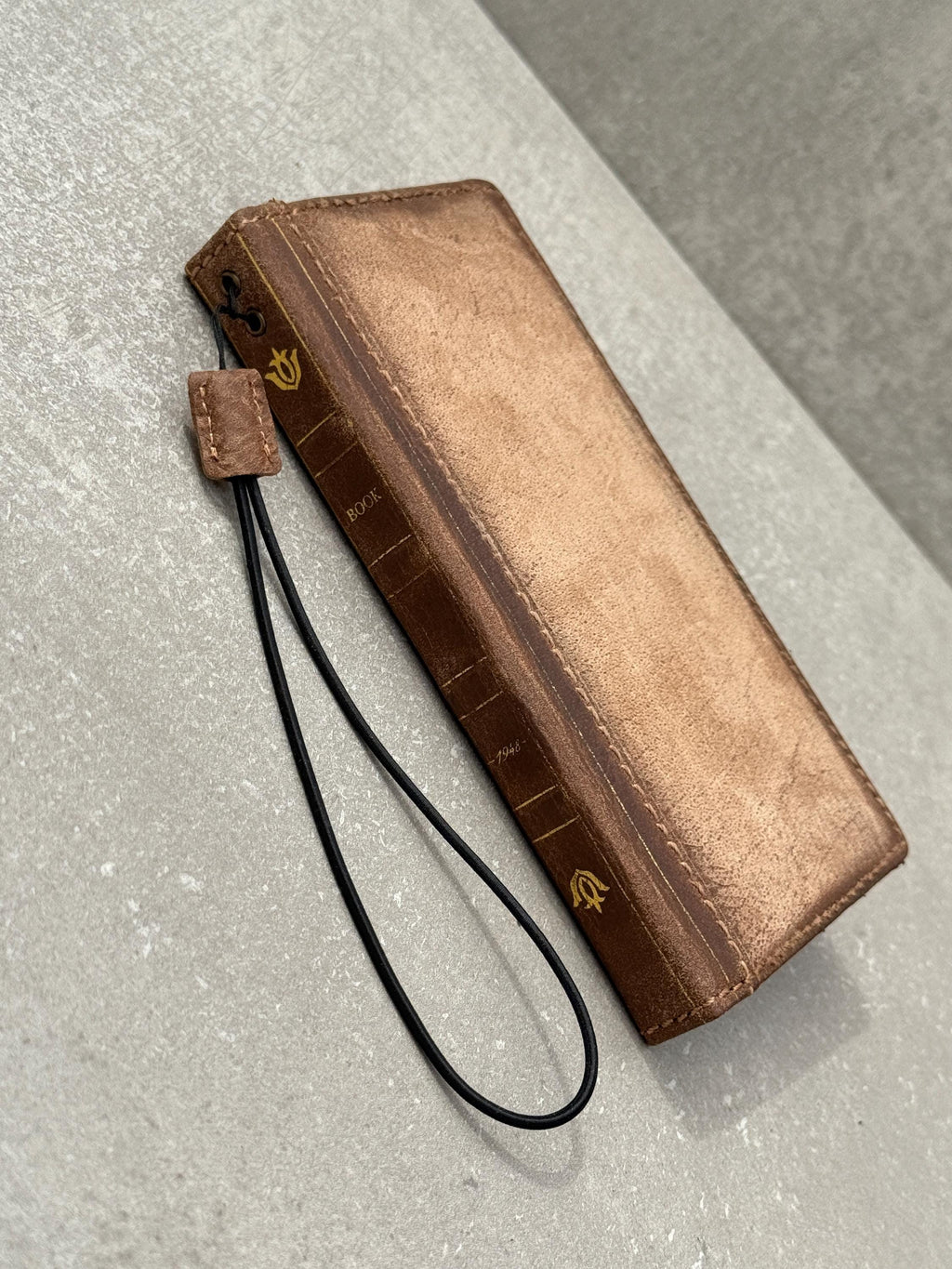 Vintage Book Style Leather iPhone Wallet Case with Card Slots