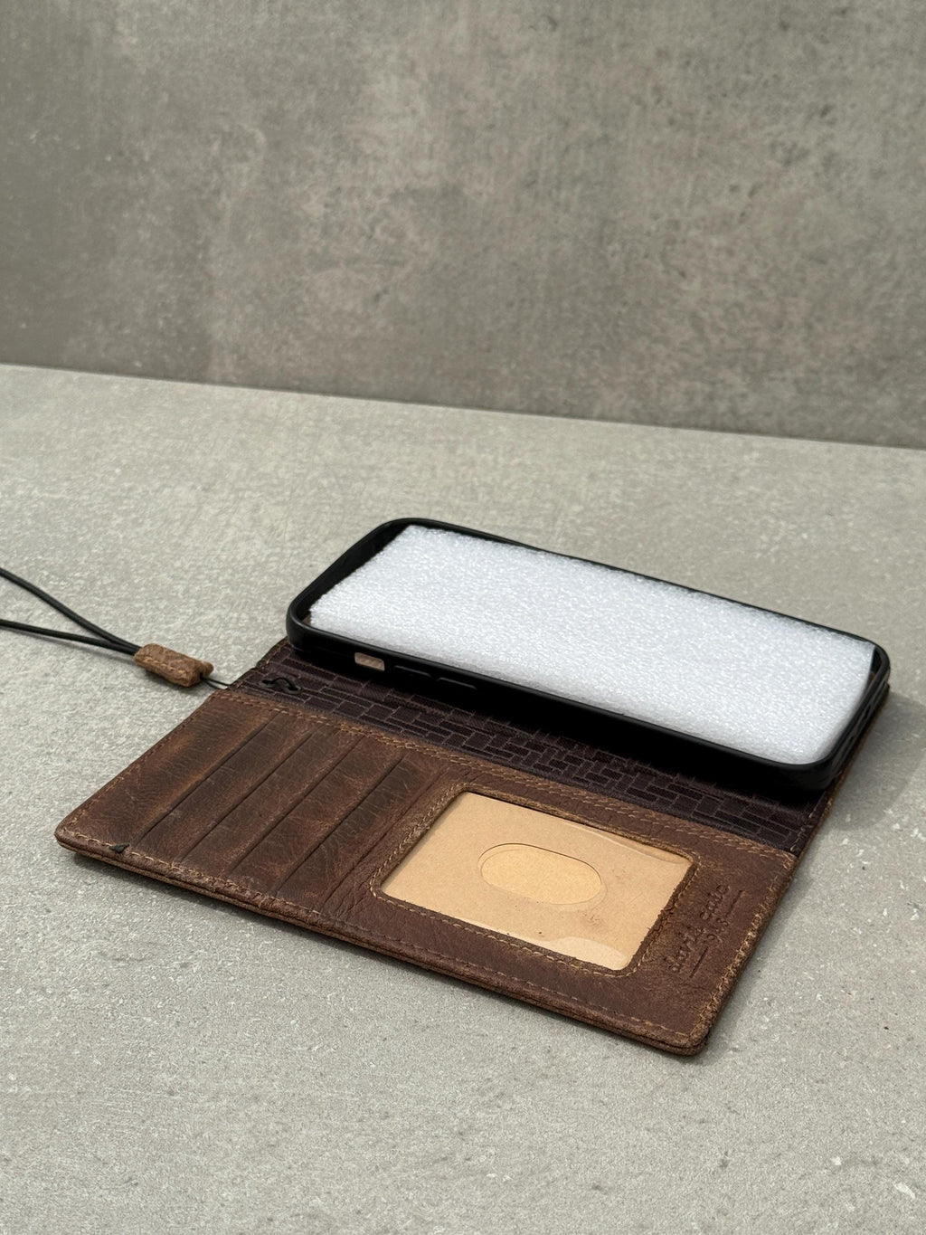 Vintage Book Style Leather iPhone Wallet Case with Card Slots