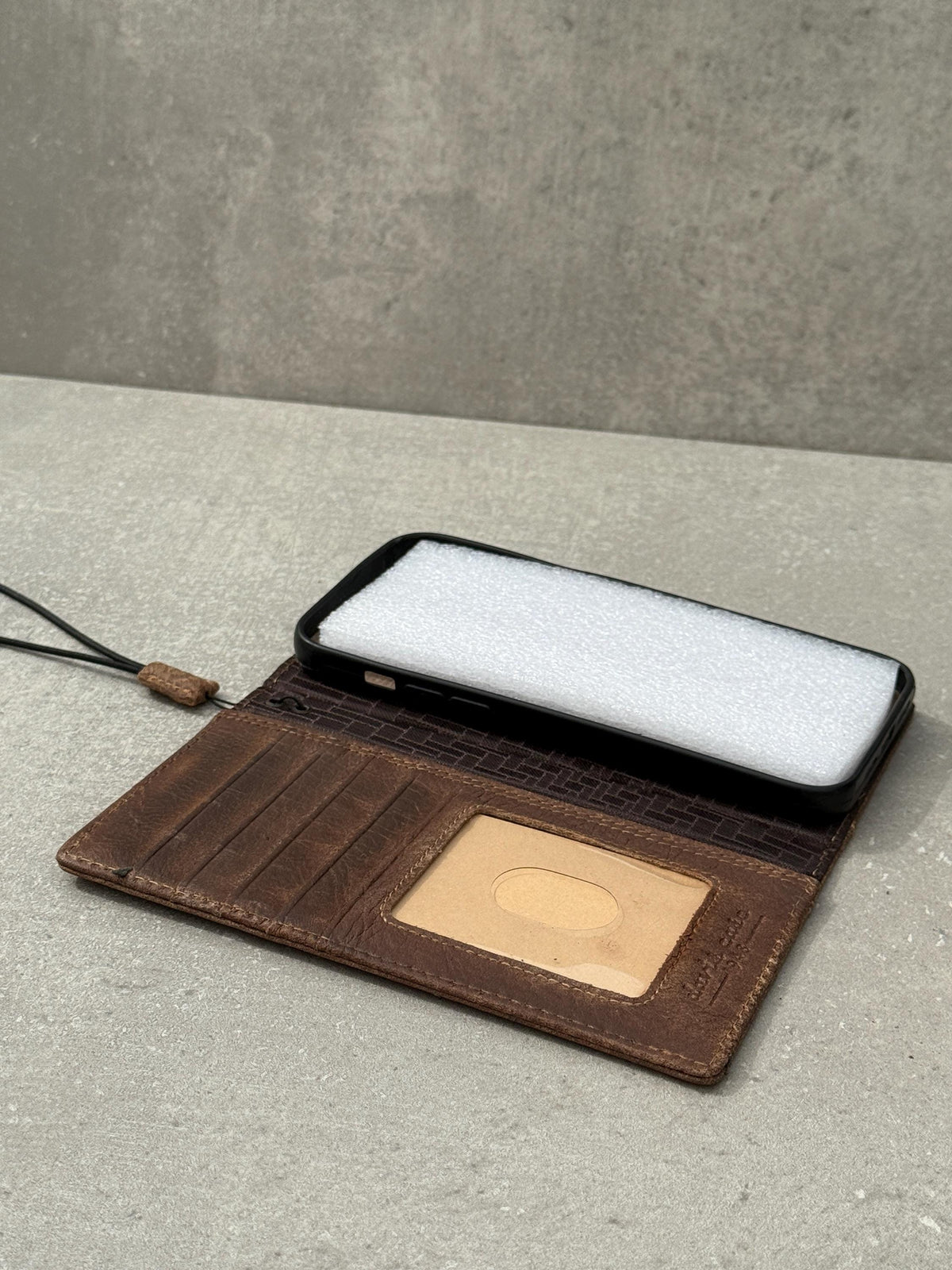 Vintage Book Style Leather iPhone Wallet Case with Card Slots