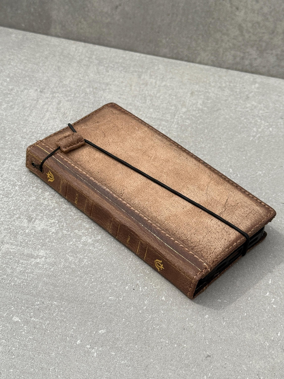 Vintage Book Style Leather iPhone Wallet Case with Card Slots