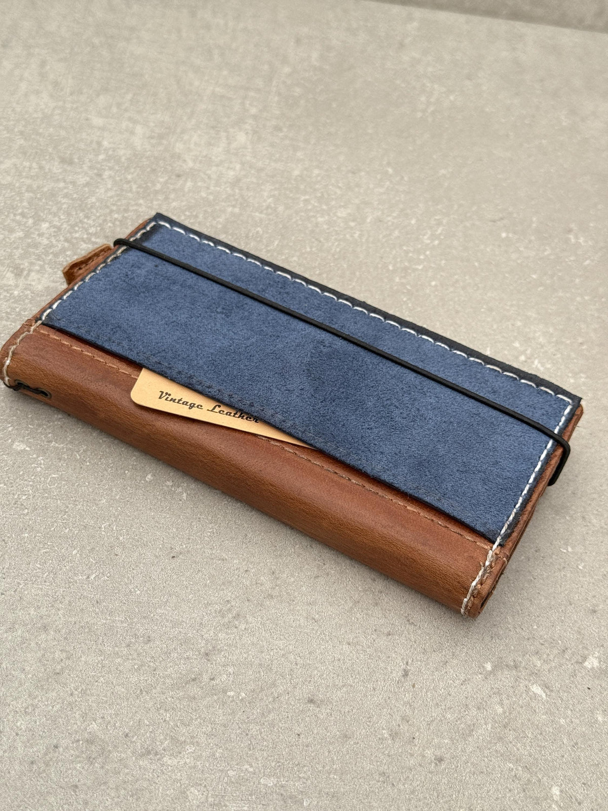 Handmade Leather Wallet Case for Galaxy Z Fold: Art Book Cover