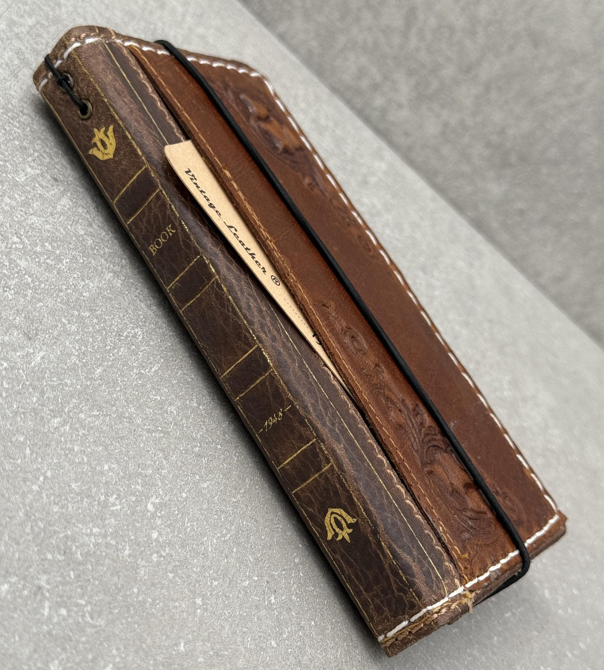 Handmade Leather Samsung Galaxy Wallet Case: Book Design Card Slots