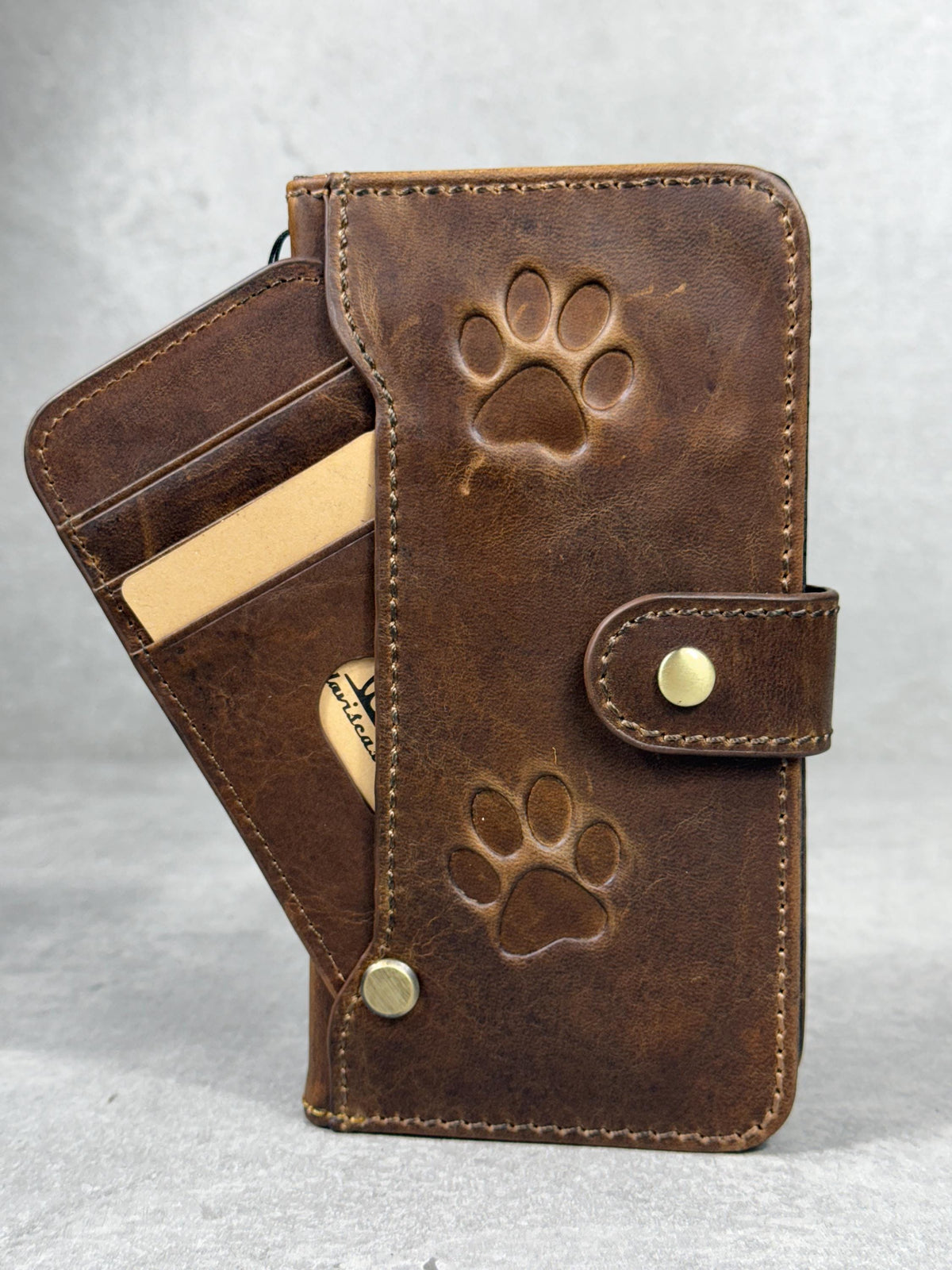 Genuine Leather fo OnePlus Open Case Wallet Handmade Wireless Luxury  Davidov Art