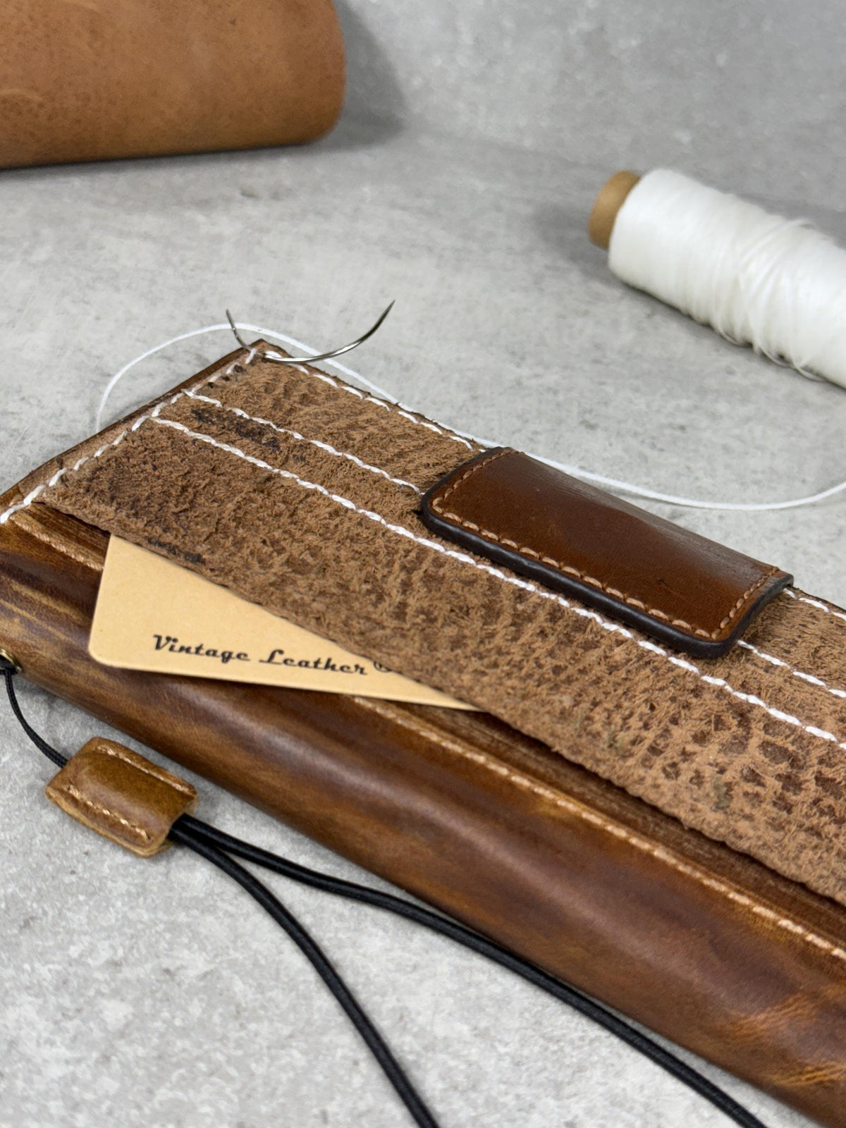 Vintage Leather iPhone Wallet Case: Book Style, Card Slots