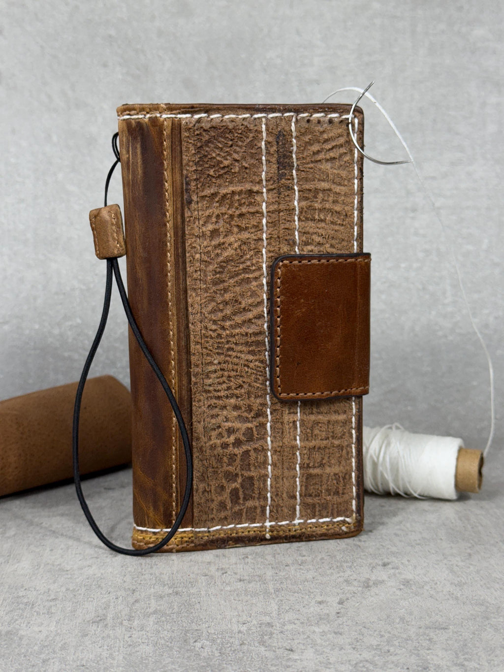 Handmade Leather Wallet Case for Google Pixel: Vintage Luxury Cover
