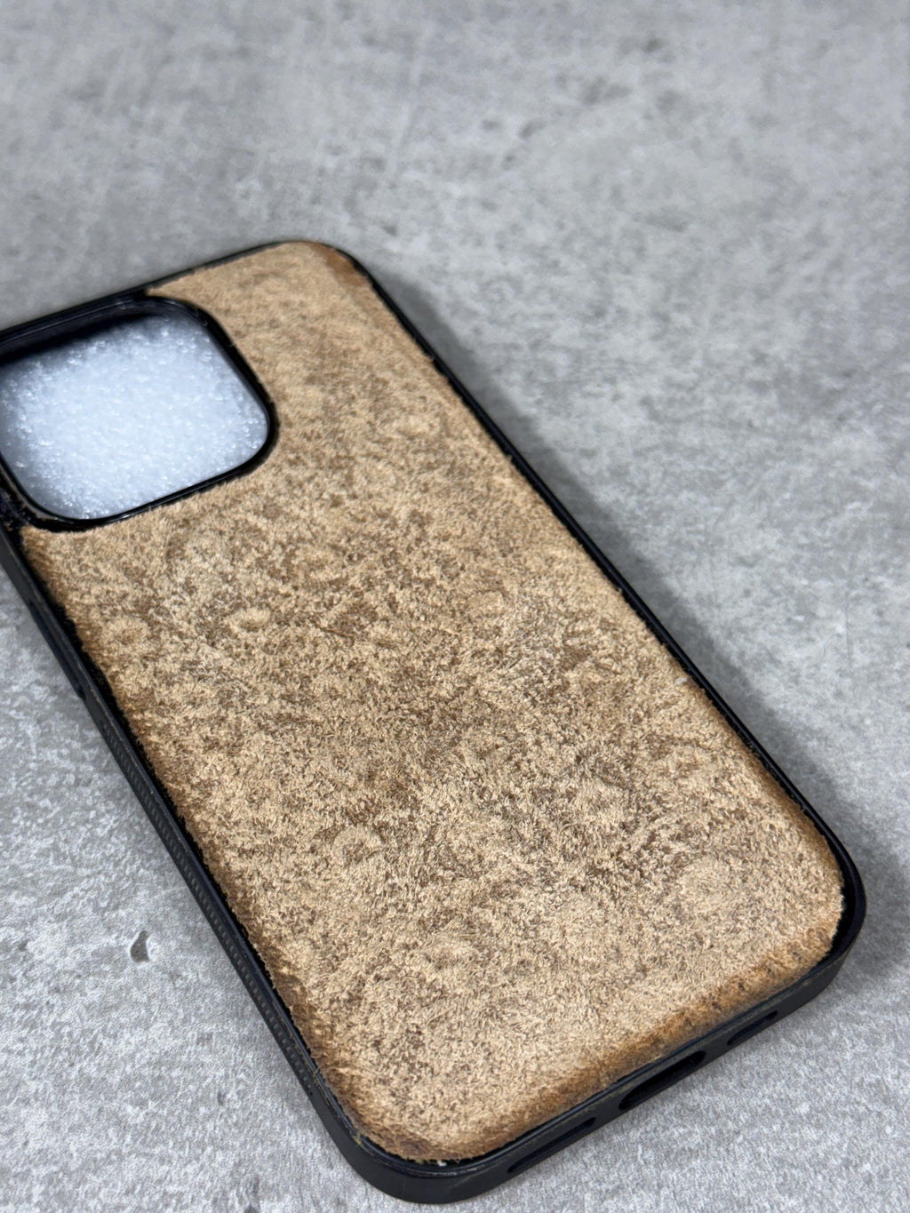 Handmade Suede Leather iPhone Case: Genuine Leather Art