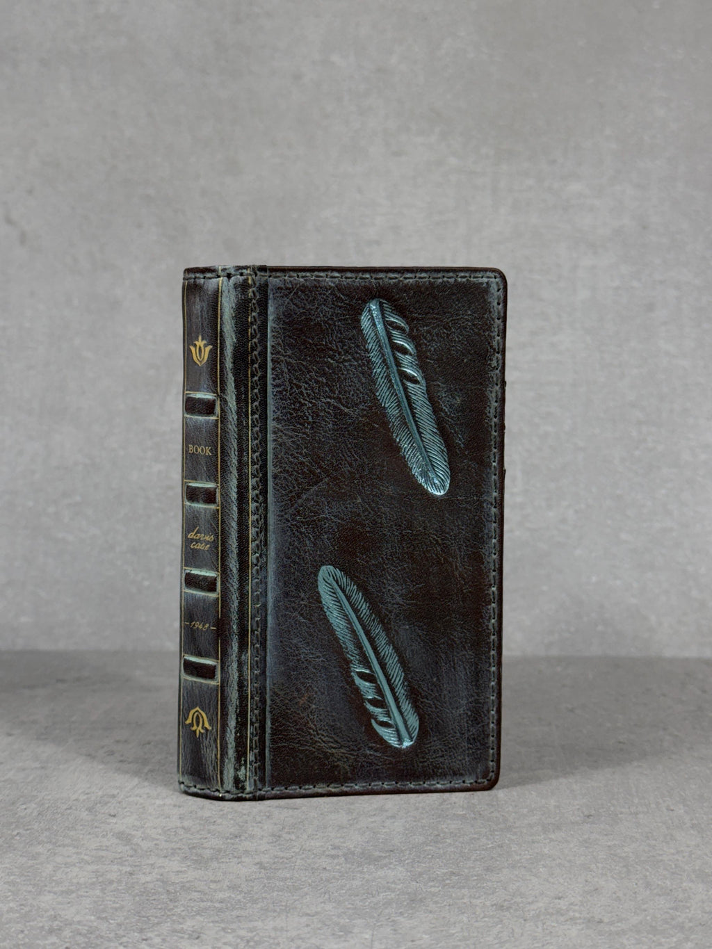 Handmade Leather Wallet Case for Galaxy Z Fold 2/3/4/5/6/7 - Polish Art Design
