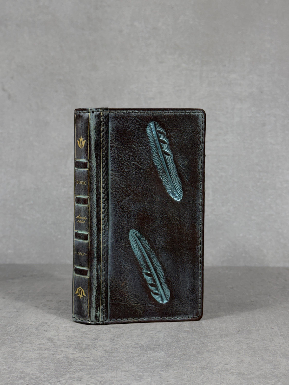Handmade Leather Wallet Case for Galaxy Z Fold 2/3/4/5/6/7 - Polish Art Design