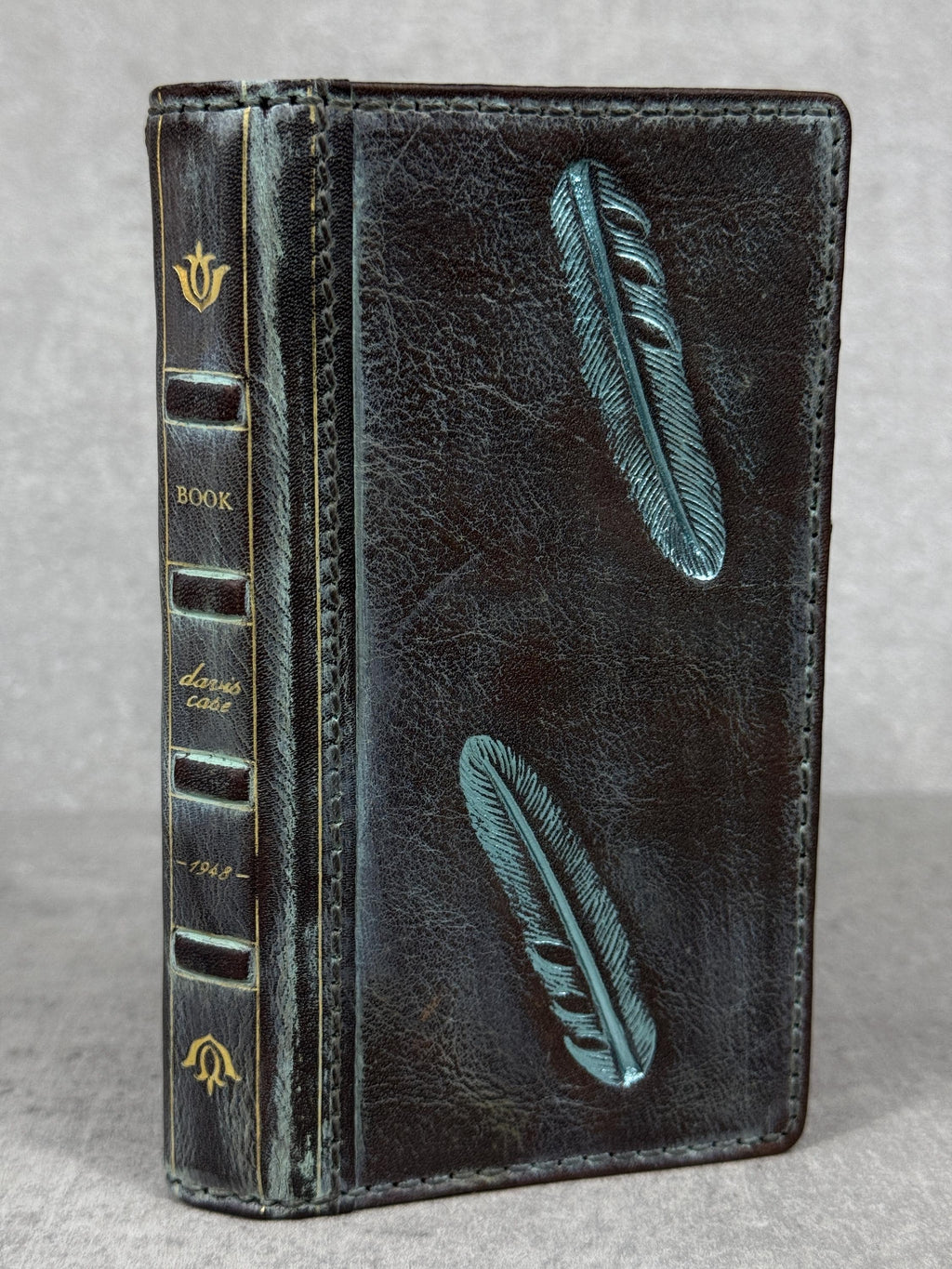 Handmade Leather Wallet Case for Galaxy Z Fold 2/3/4/5/6/7 - Polish Art Design