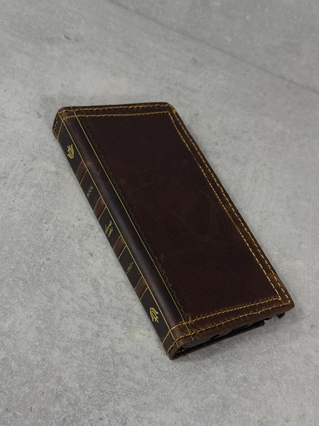 Leather iPhone Wallet Case: Handmade Book Style Cover