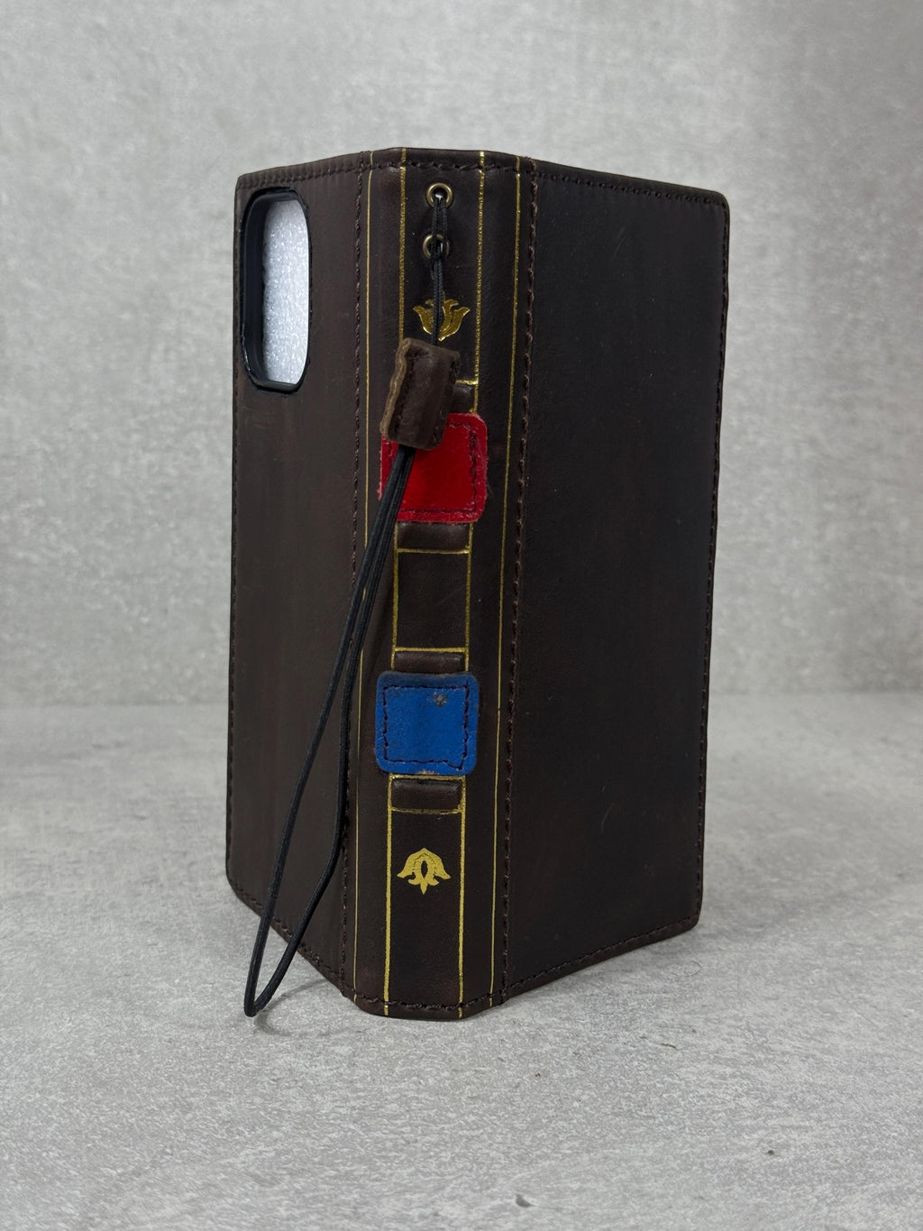 Vintage Book Style Leather iPhone Wallet Case