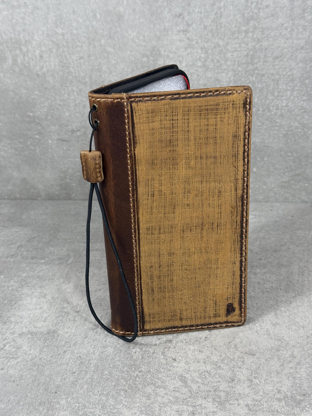 Vintage Style Leather iPhone Wallet Case with Card Slots