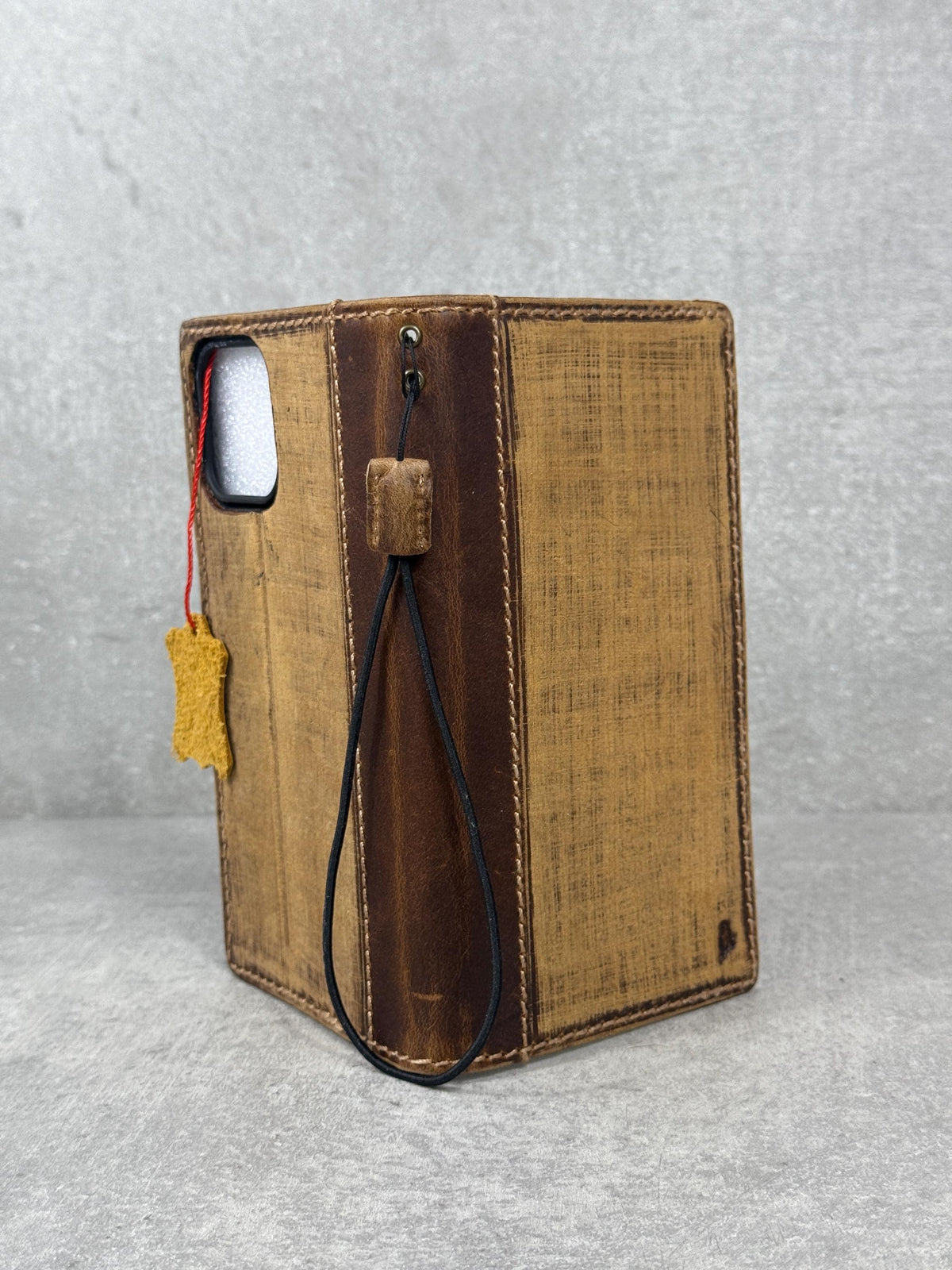 Vintage Style Leather iPhone Wallet Case with Card Slots