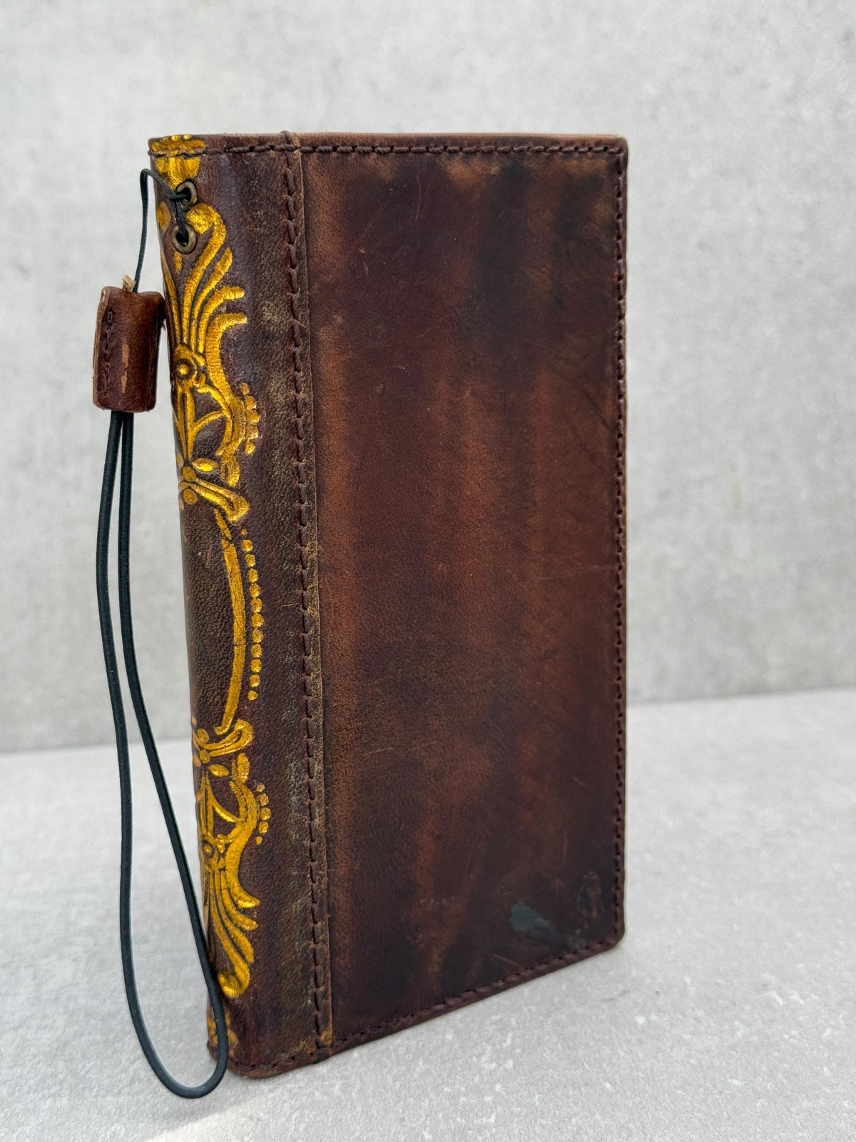 Vintage Book Style Leather iPhone Wallet Case with Card Slots