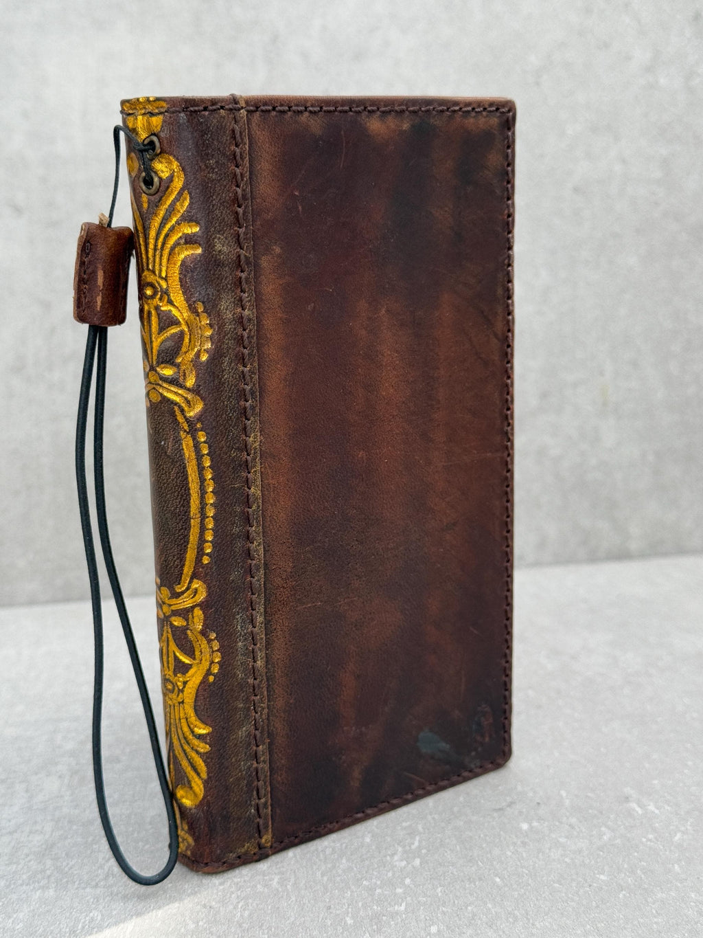 Vintage Book Style Leather iPhone Wallet Case with Card Slots
